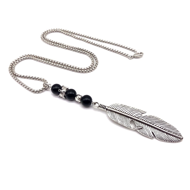 Mens Native American Eagle Eye Feather Pendant Silver Peaceful Island - Silver Eagle Feather Pendant Mens Native American Eagle Eye Feather Pendant Silver Peaceful Island - Silver Eagle Feather Pendant