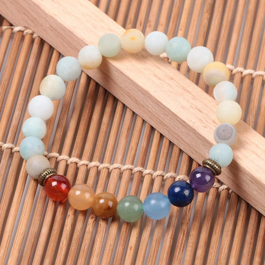 Amazonite Chakra Bracelet Stones Crystal Jewelry Peaceful Island Amazonite Chakra Bracelet Stones Crystal Jewelry Peaceful Island