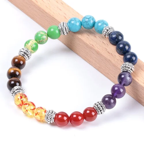 7 Chakra Bracelet Healing Stones Jewelry Peaceful Island 7 Chakra Bracelet Healing Stones