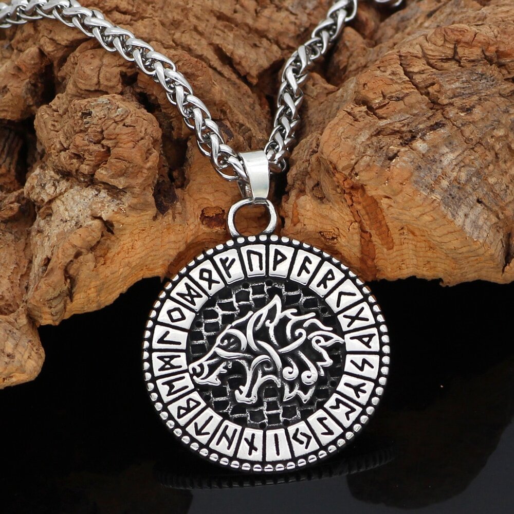 Vintage Nordic Viking Fenrir Wolf Celtic Knot Pendant Spiritual Animal Necklace Vintage Nordic Viking Fenrir Wolf Celtic Knot Pendant Spiritual Animal Necklace