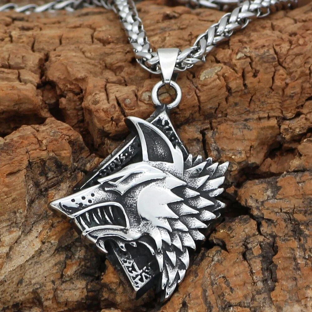 Fearless Fenrir Viking Wolf Necklace 