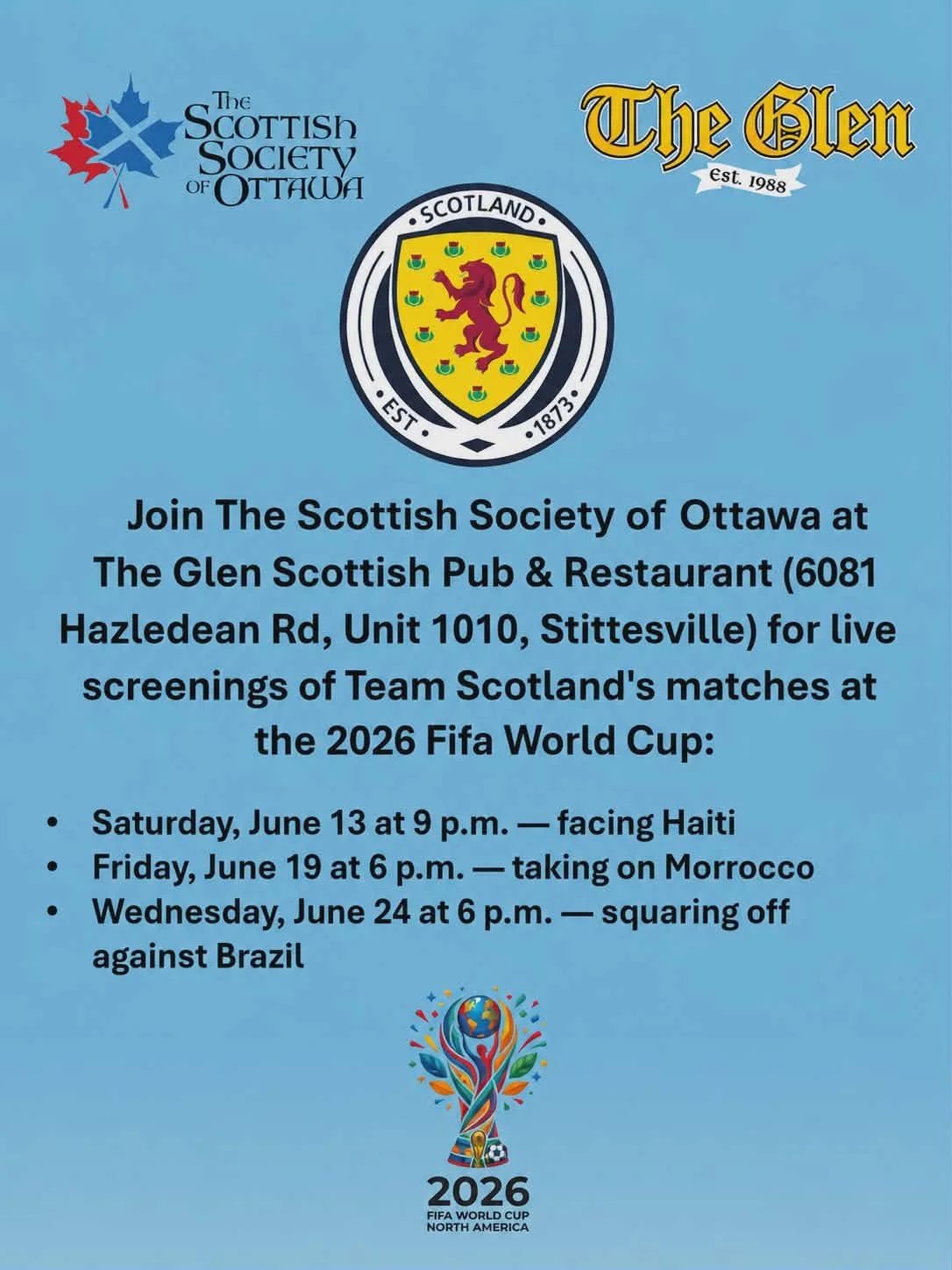 FIFA World Cup Scotland vs Brazil