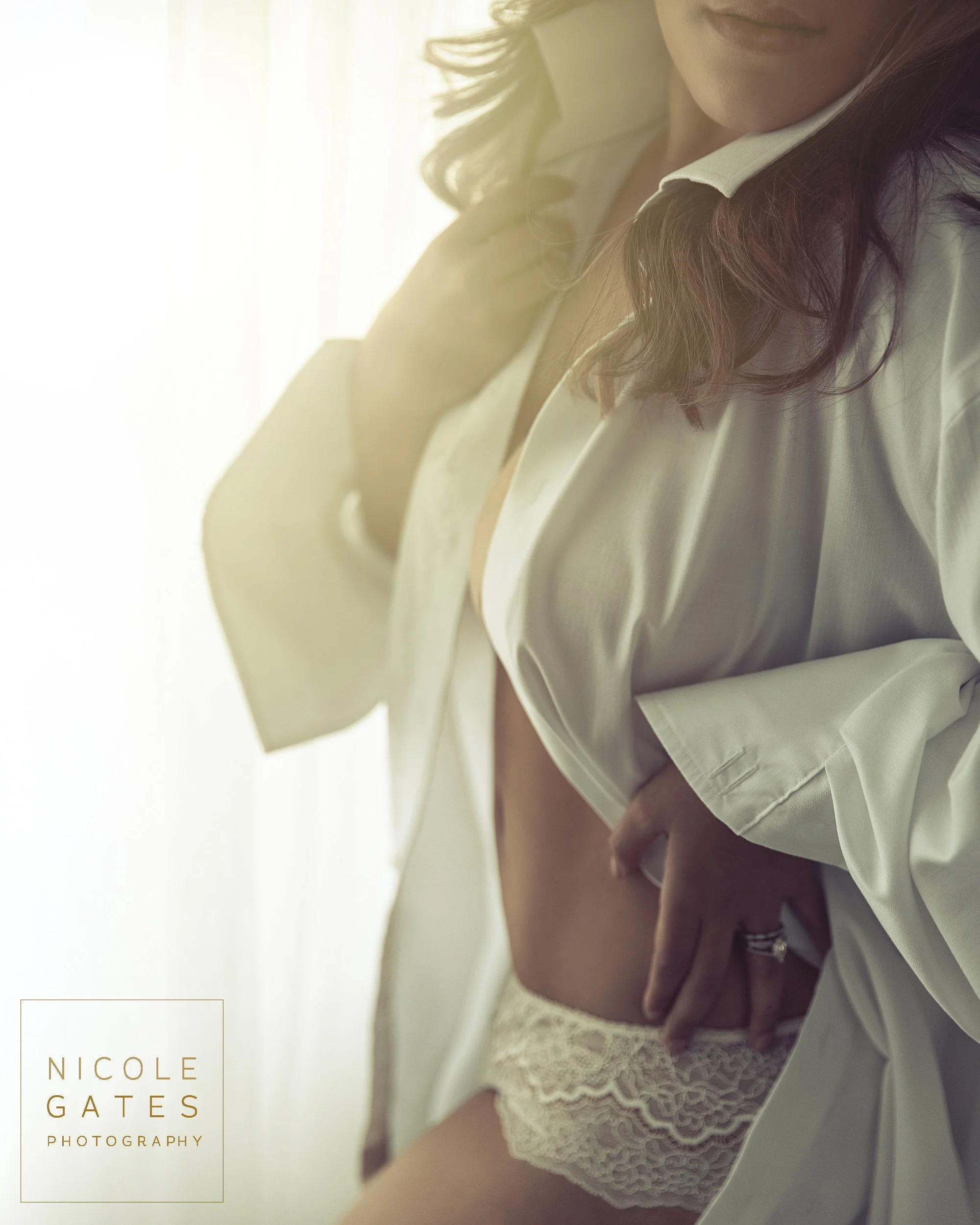 I wore his shirt from our wedding day...