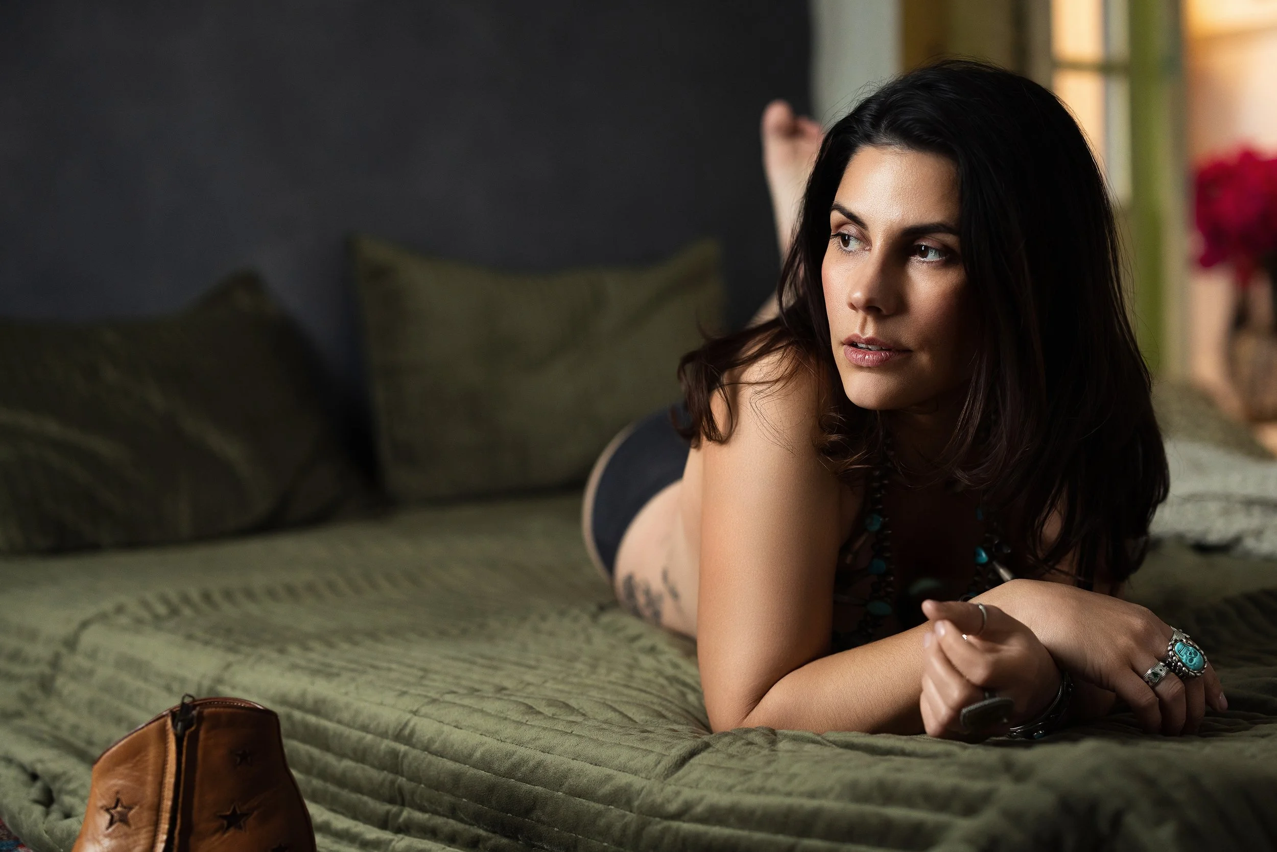 McAllen Texas natural light boudoir photography