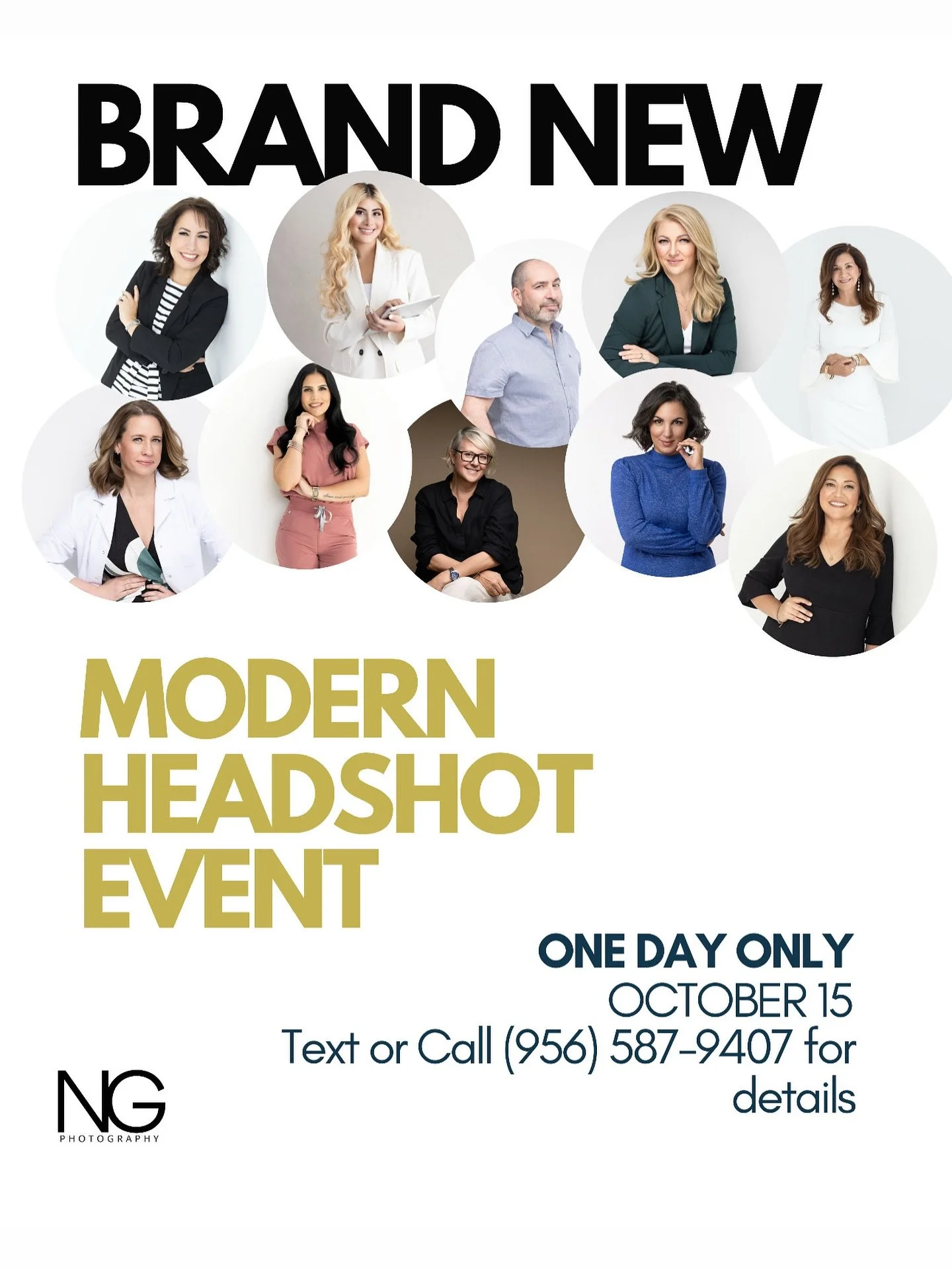 So excited to start my MODERN HEADSHOT DAYS at the studio.

These are quick one hour headshot sessions with hair and makeup included before the shoot. Immediate selection after.

Yes, the first one will be this Wednesday! 

OCTOBER 15!

I have a 9 am