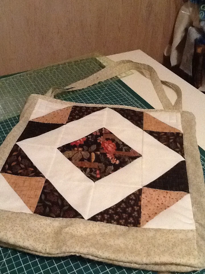 Bag created from Half Square Triangles - Craftsy Lessons