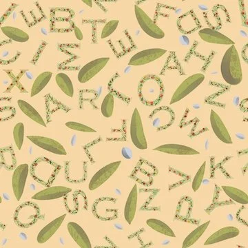 Floral Alphabet Typography Botanical Letters Cream 72.jpg