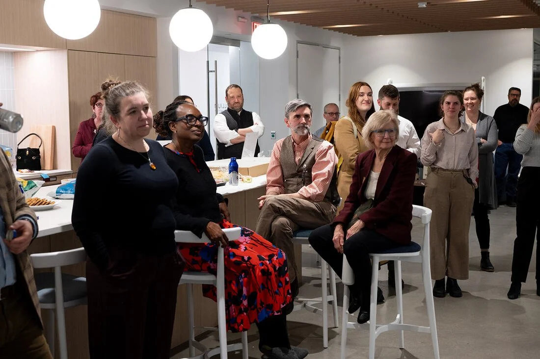 Folks networking at the Facilitating Through Change &amp; Chaos event 