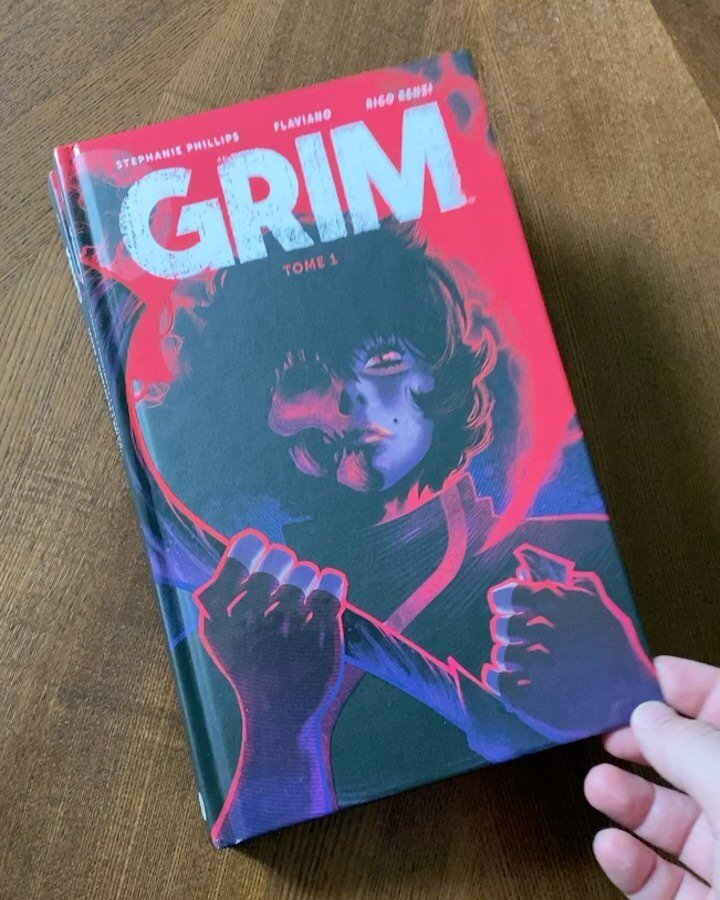 French hardcover GRIM!! Spot varnish cover and uncoated interior pages, OUI!