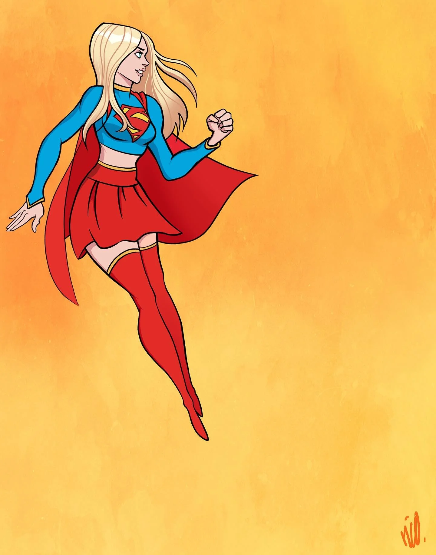 More Supergirl fanart! This is her new costume, what do you think? Do you have a favorite Supergirl suit? I tried to use a @mooncalfe23 palette on this one, very unnatural for me