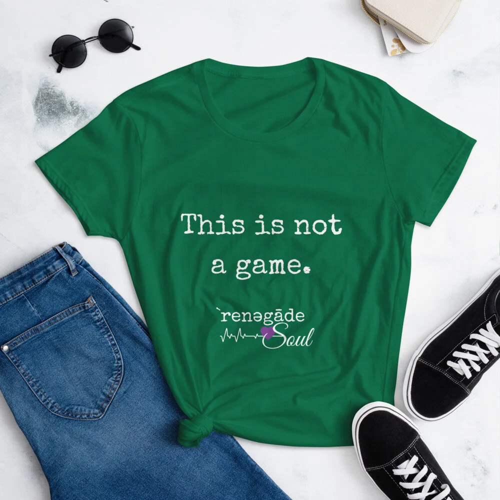 this is not a game tee kelly green.jpeg