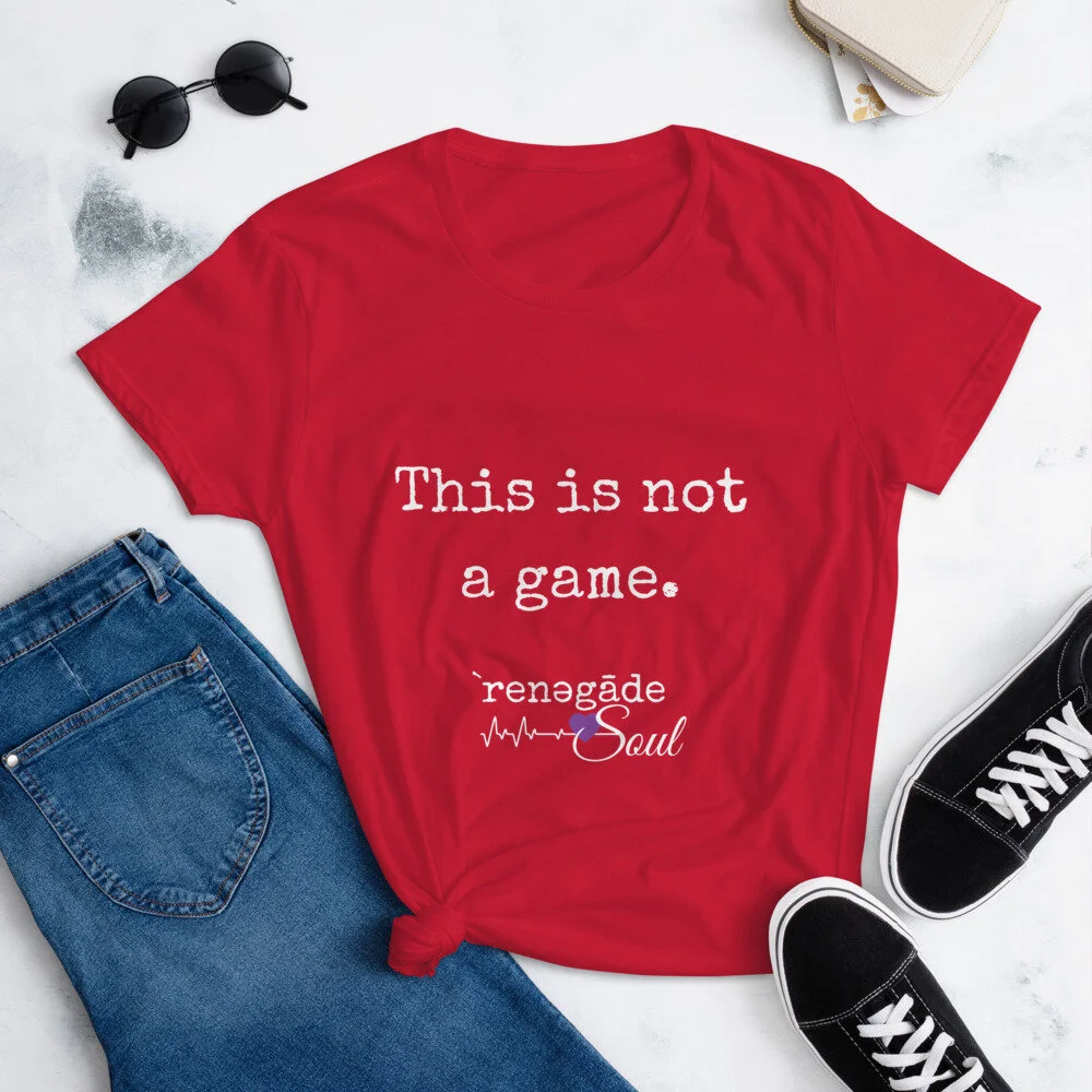 this is not a game tee red.jpeg