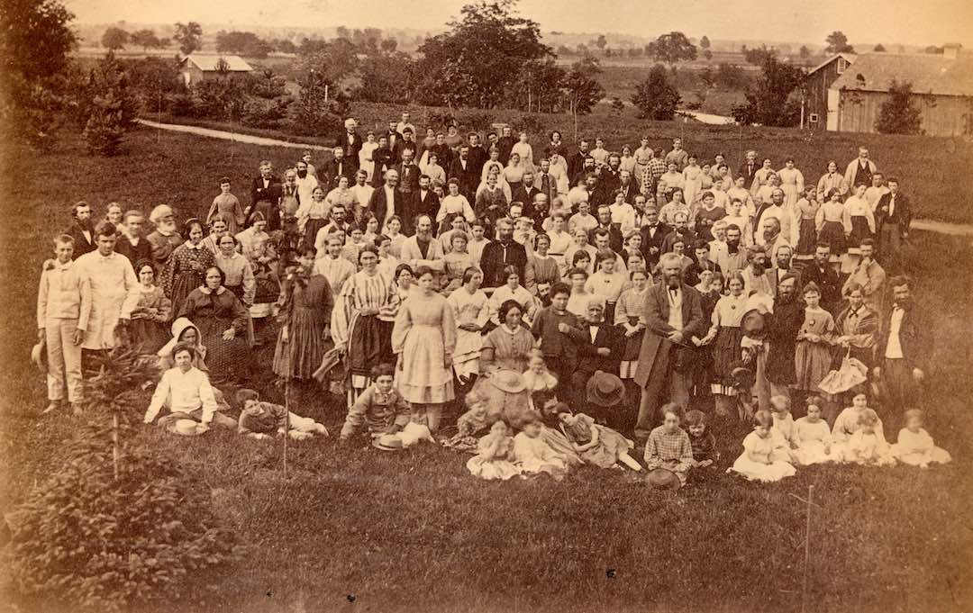  The Oneida Community in 1862. (Credit: Onedia Community Mansion House) 