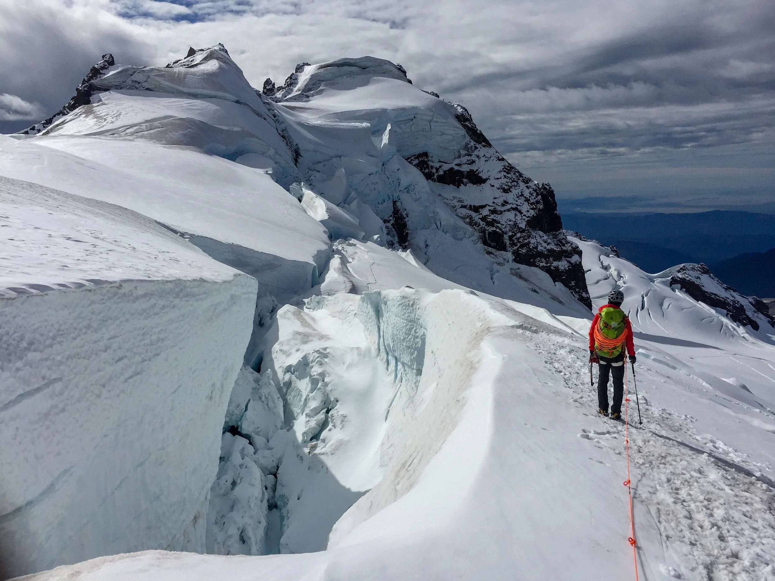 Descending from the North Ridge of Mount Baker. Photo credit: Mountain Bureau, LLC.