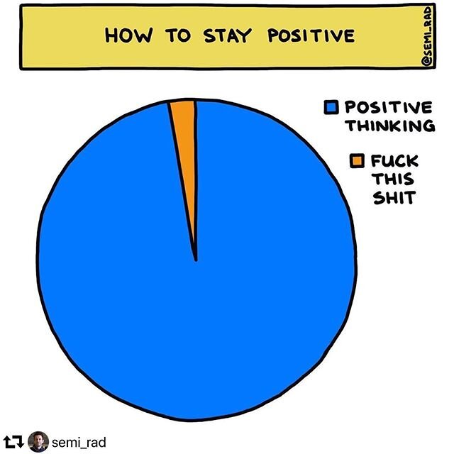 An accurate representation of the mental strategy that has served and still serves me well...I think. #repost @semi_rad
・・・
based on an actual conversation with an actual licensed therapist