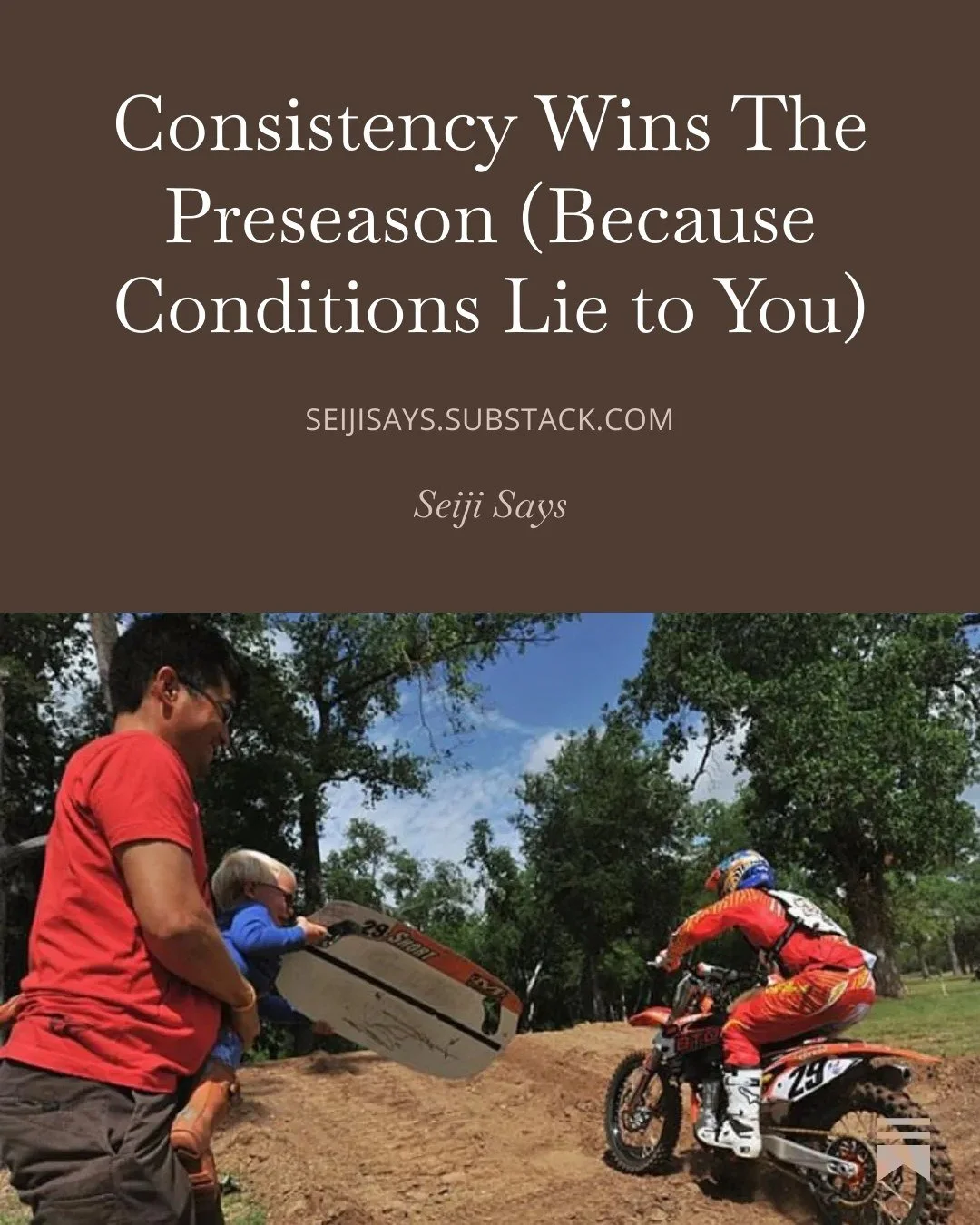It&rsquo;s January. You get one warm day and your brain goes: &ldquo;We&rsquo;re back.&rdquo;
That&rsquo;s the trap.

The track lies to you. It makes you feel fast when you&rsquo;re just excited, fresh, and riding the same lines as everyone else.

Ea