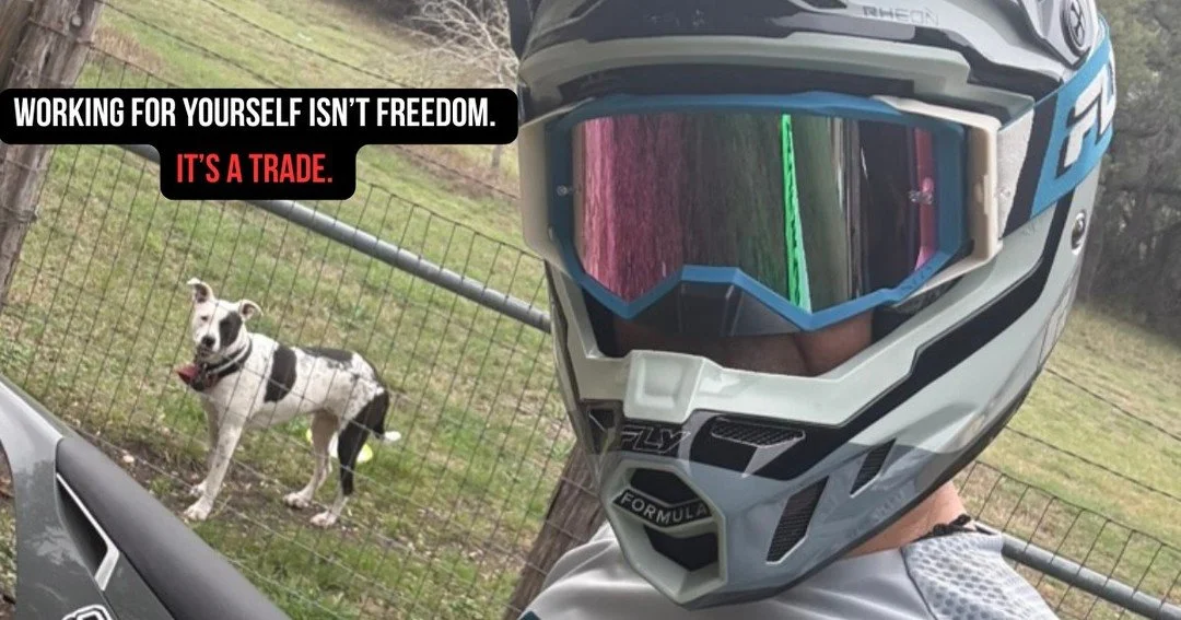 Working for yourself is supposed to be freedom.

No boss. No schedule. No one telling you what to do.

That&rsquo;s the pitch. But that&rsquo;s not what it actually feels like.

When you work for yourself, nothing turns off. Every decision, every pro