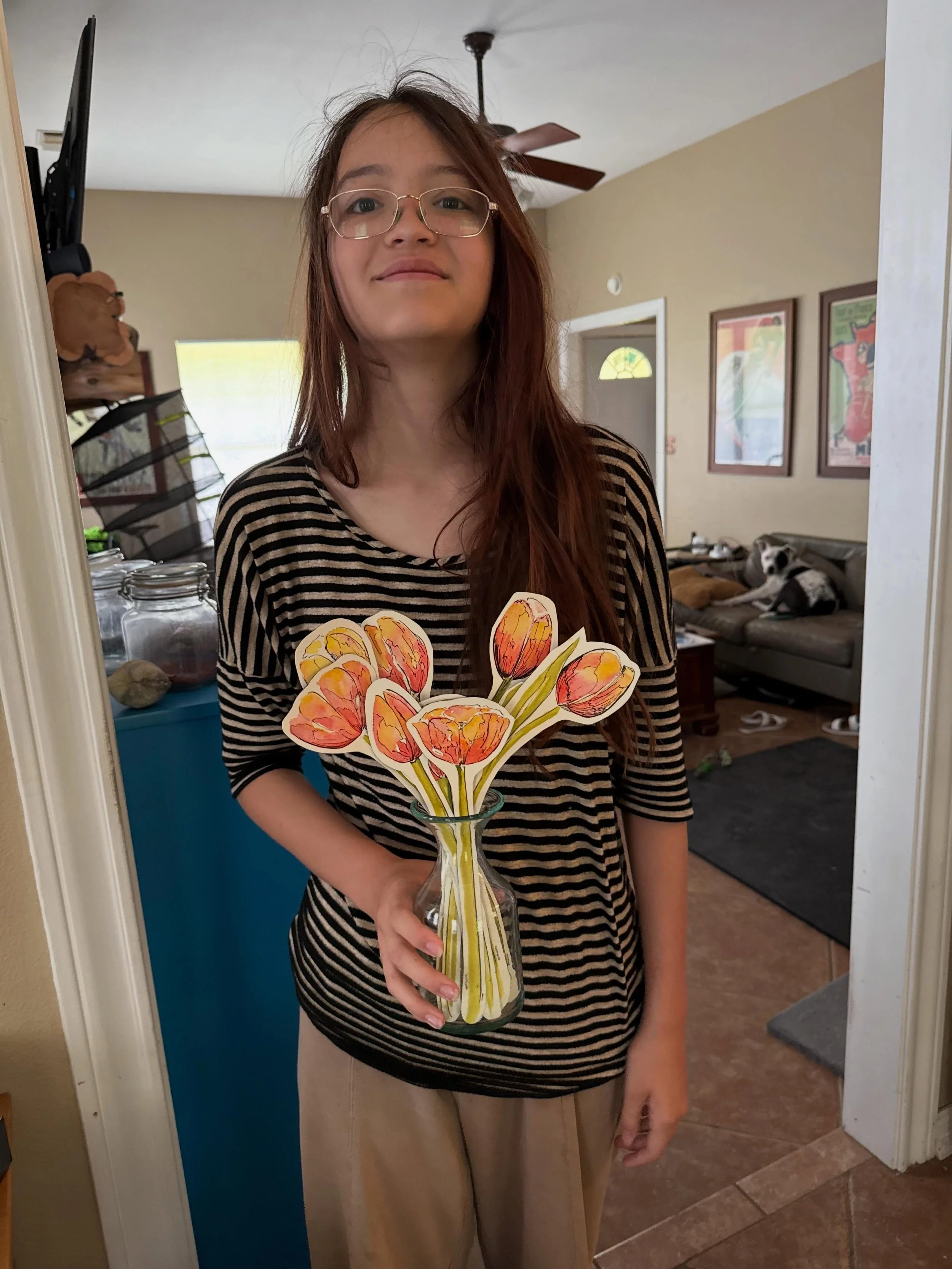 Today is Sequoia&rsquo;s 13th birthday. And we had a great day that was all about her.

First, she got a water color flower bouquet I found in an art gallery in Colorado. I knew she would love it as soon as I saw it. It filled my heart to see her fac