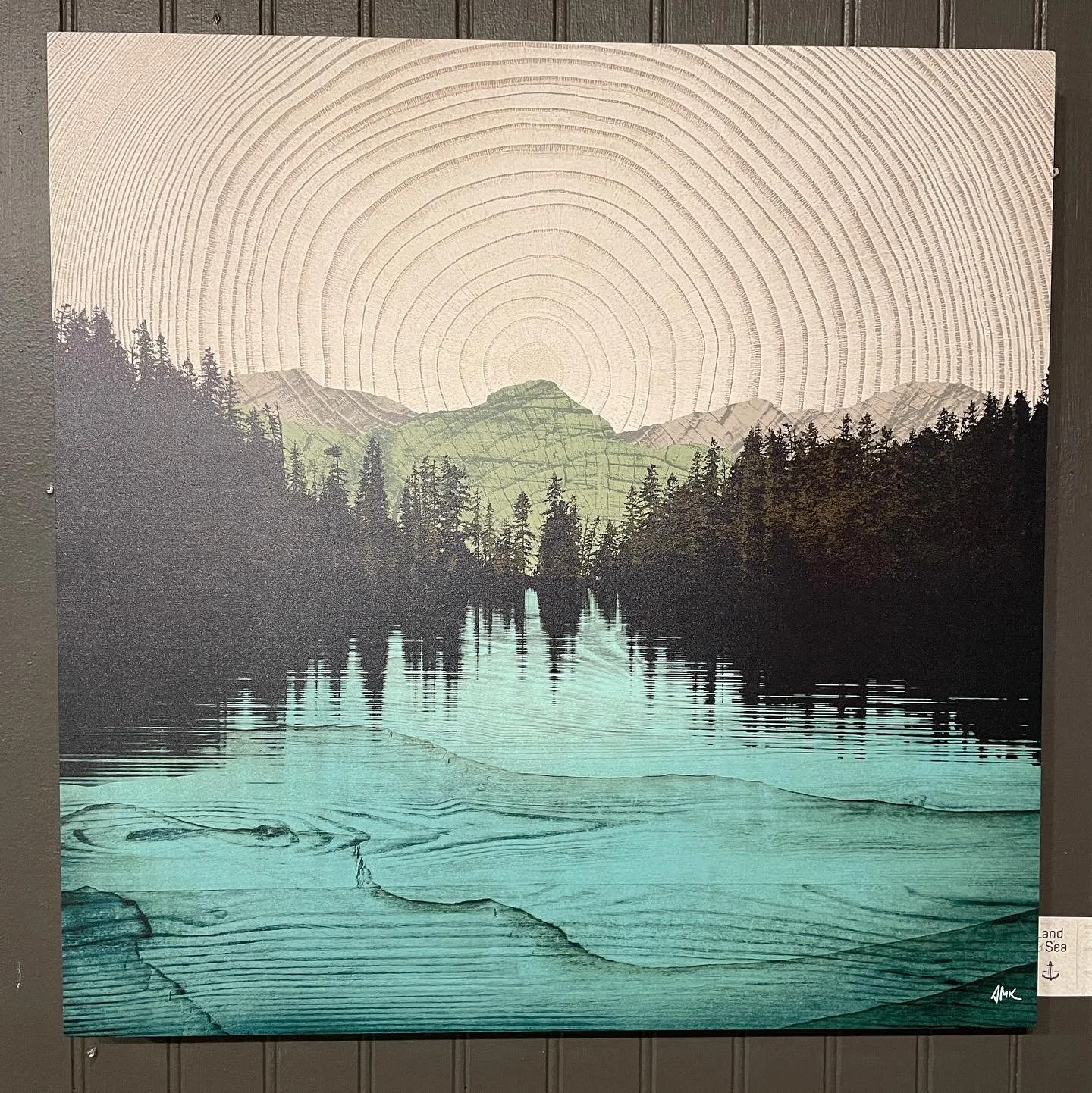 New wood grain Art piece printed with museum quality inks on maple panel. It’s available at my McMinnville gallery as a 20x20 or 30x30. You can also pick up a smaller print on paper at landandseastudios.com.