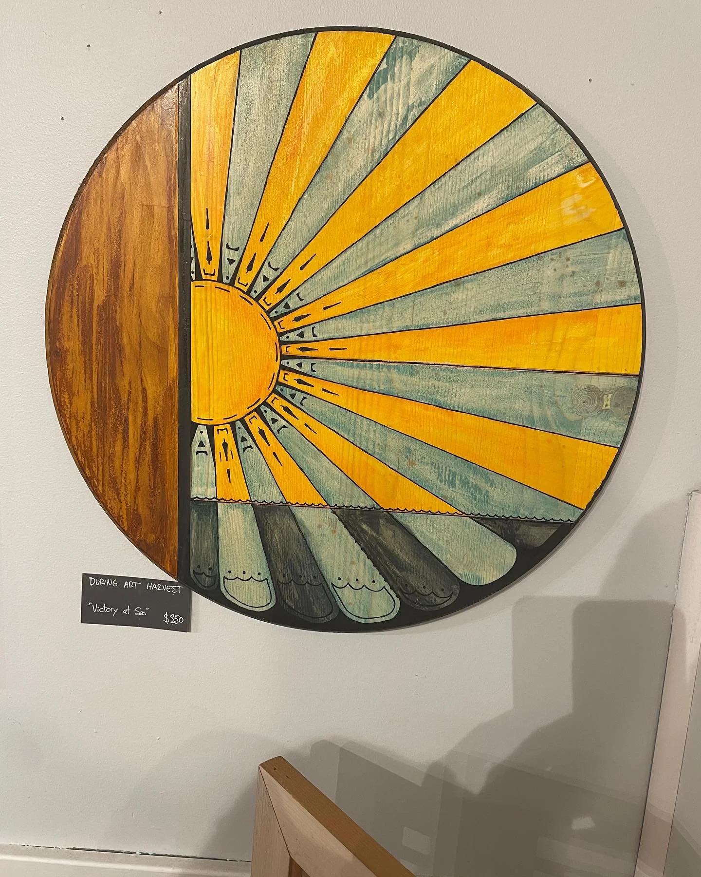 Sold this one the other day called “Victory at Sea” or “Shaka Time”. It was ink on wood and inspired by Surfer life. 🤙