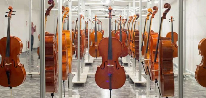 INSTRUMENTS ON DISPLAY AT THE CREMONA TRIENNALE VIOLIN MAKING COMPETITION