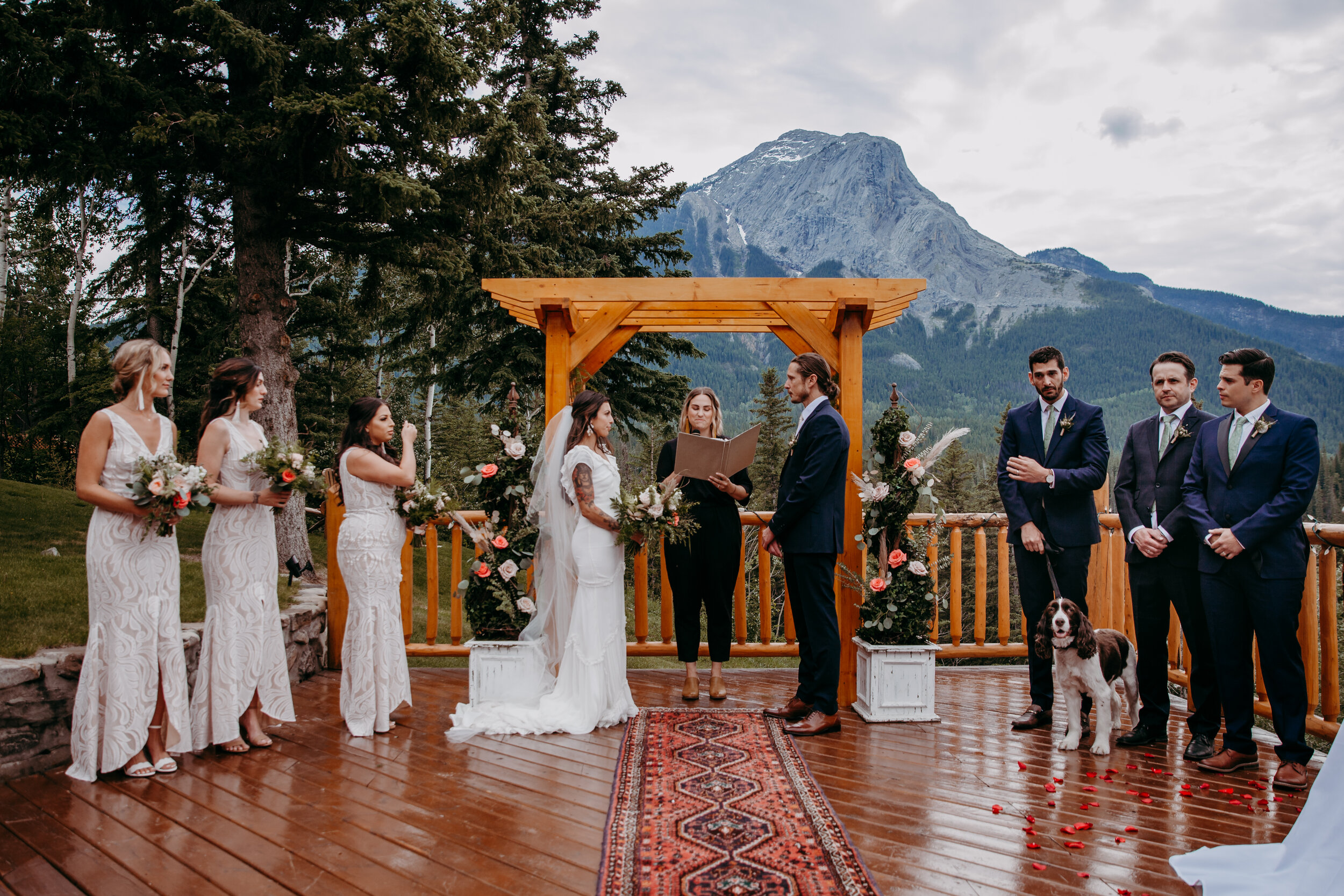 Wedding Ceremony at Overlander Mountain LodgeBride & Groom in the Rocky Mountains | Jamie Robson Photography | Elopement & Wedding Photographer in Jasper (Copy)