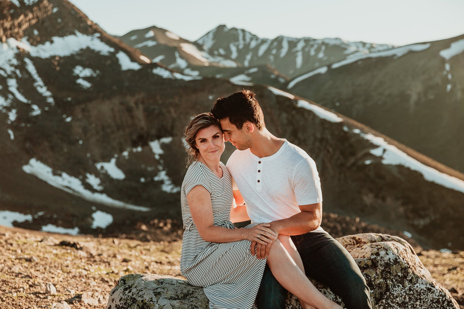 Man and Woman on top of Whistler's Mountain | Jasper Sky Tram | Jamie Robson Photography | Engagement Photographer in Jasper (Copy)