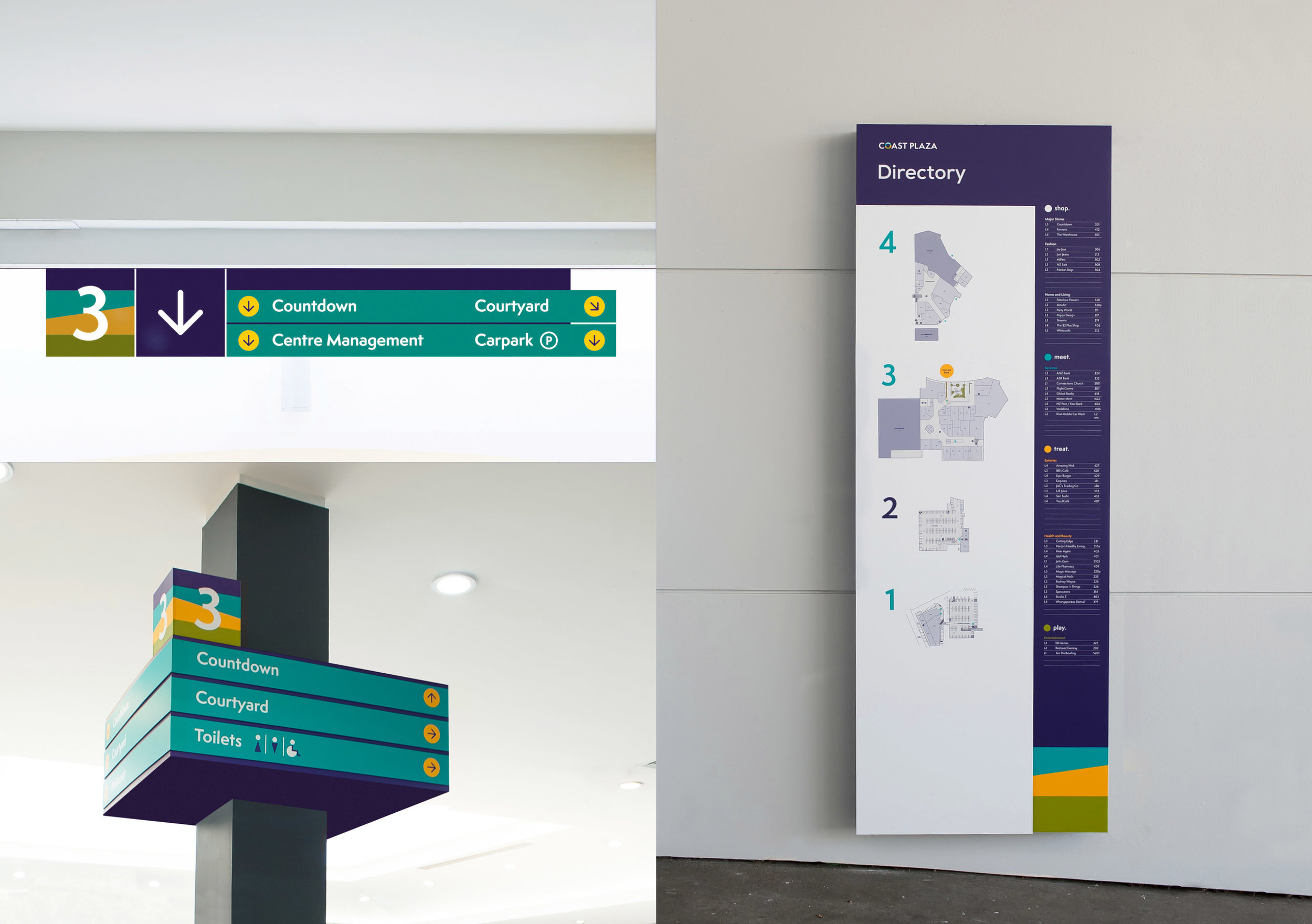 Coast Plaza wayfinding