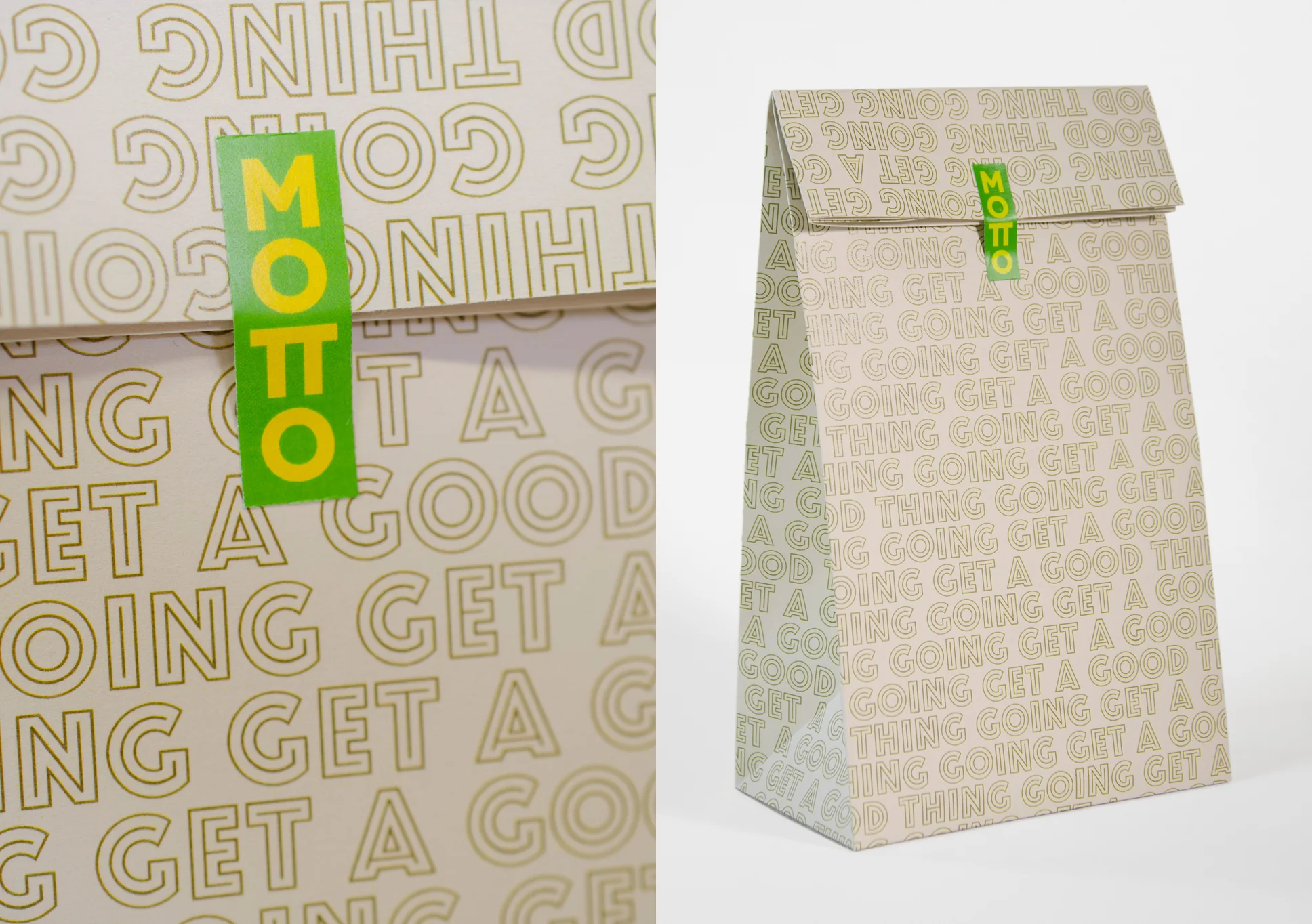 Motto paper packaging