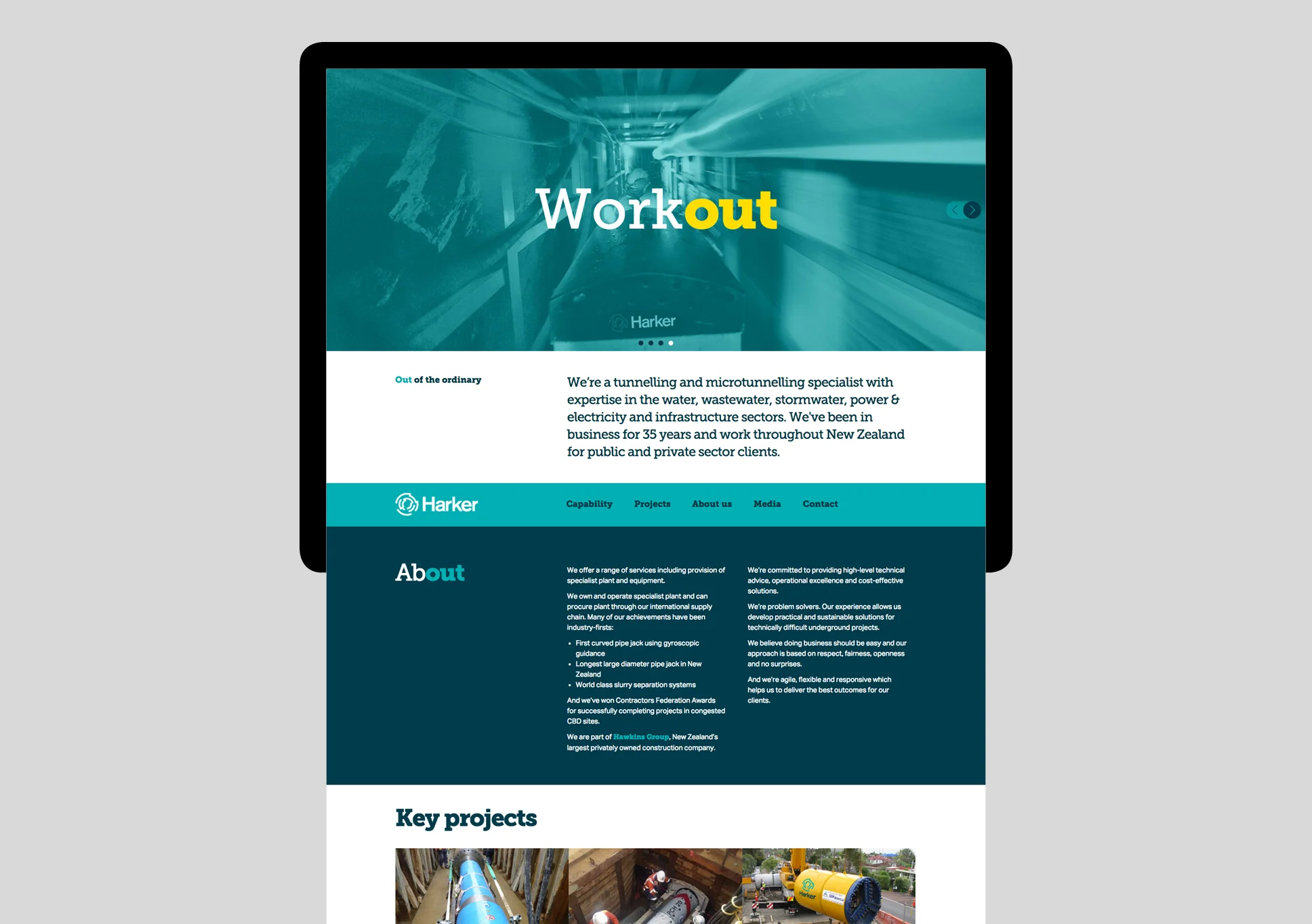 Harker website home page