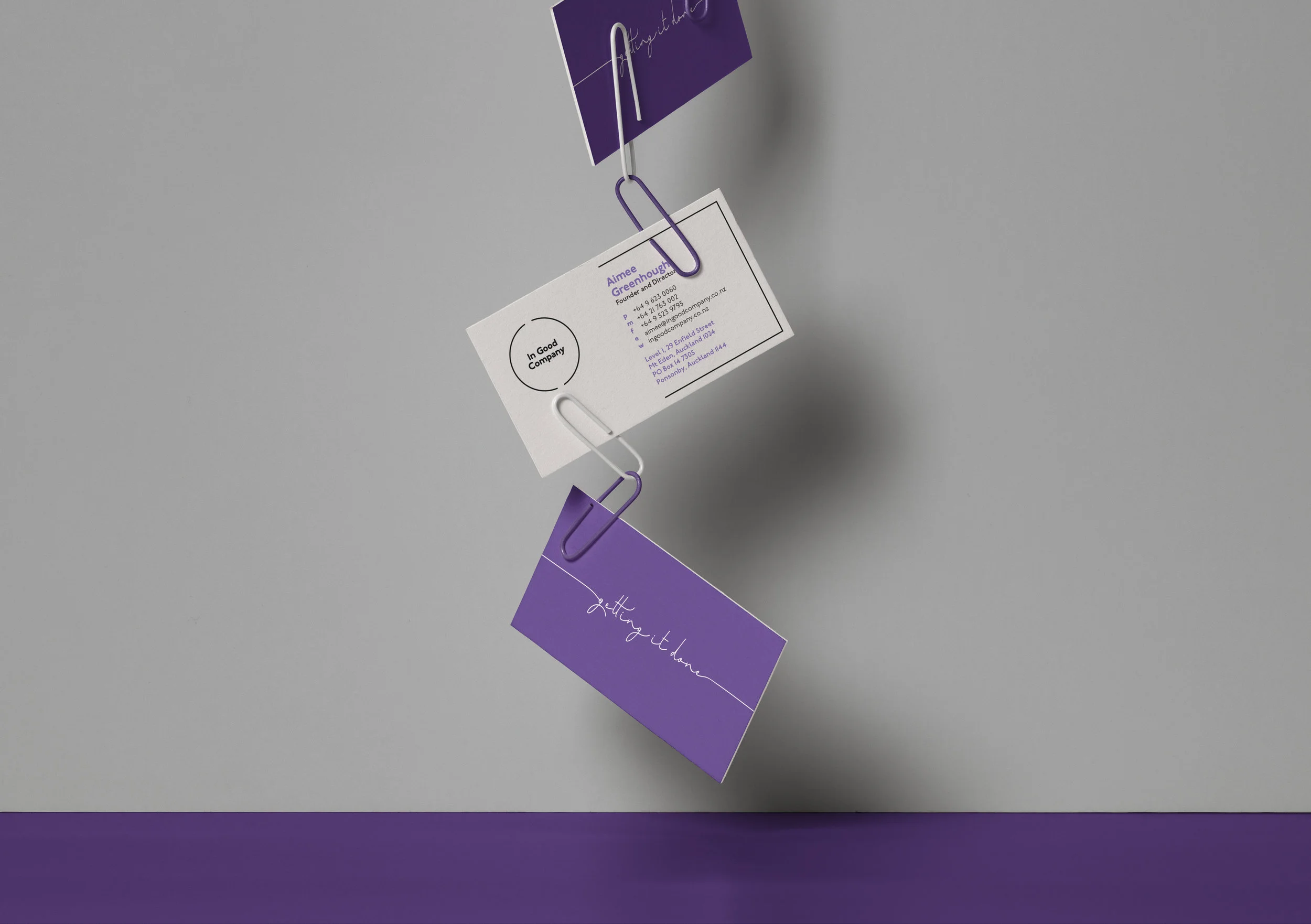 In Good Company business cards