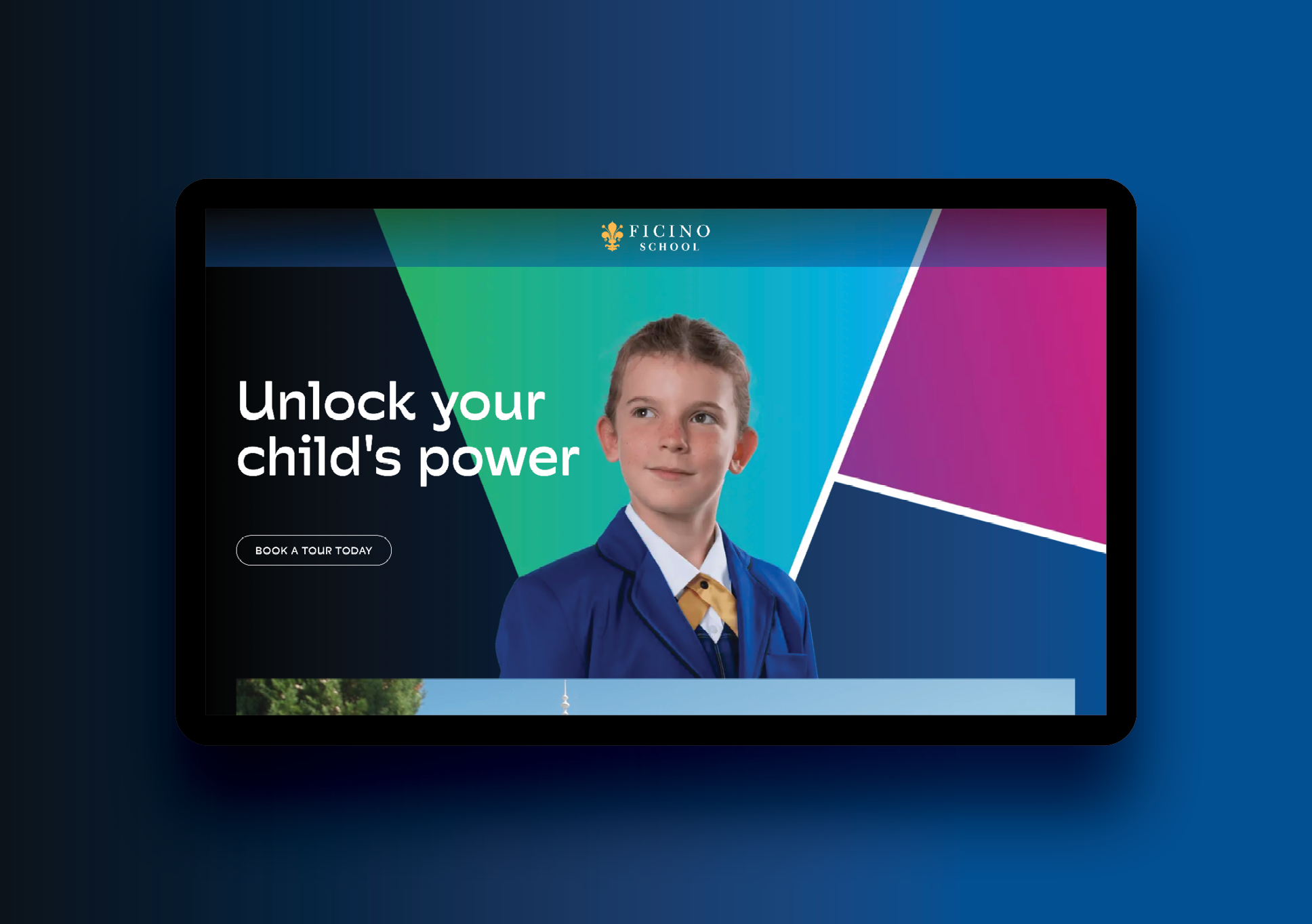 Ficino School landing page