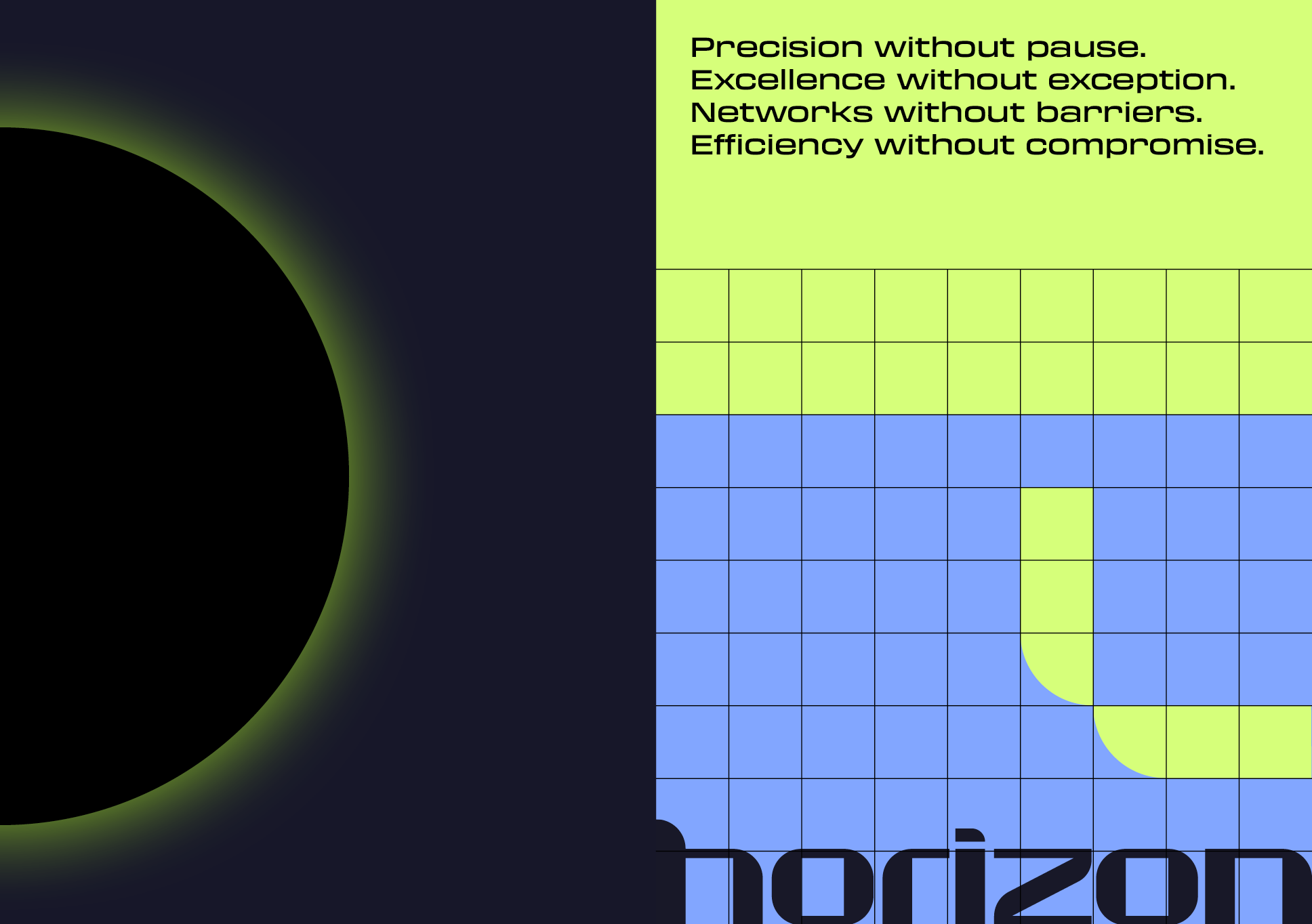 Horizon brand graphics and messaging