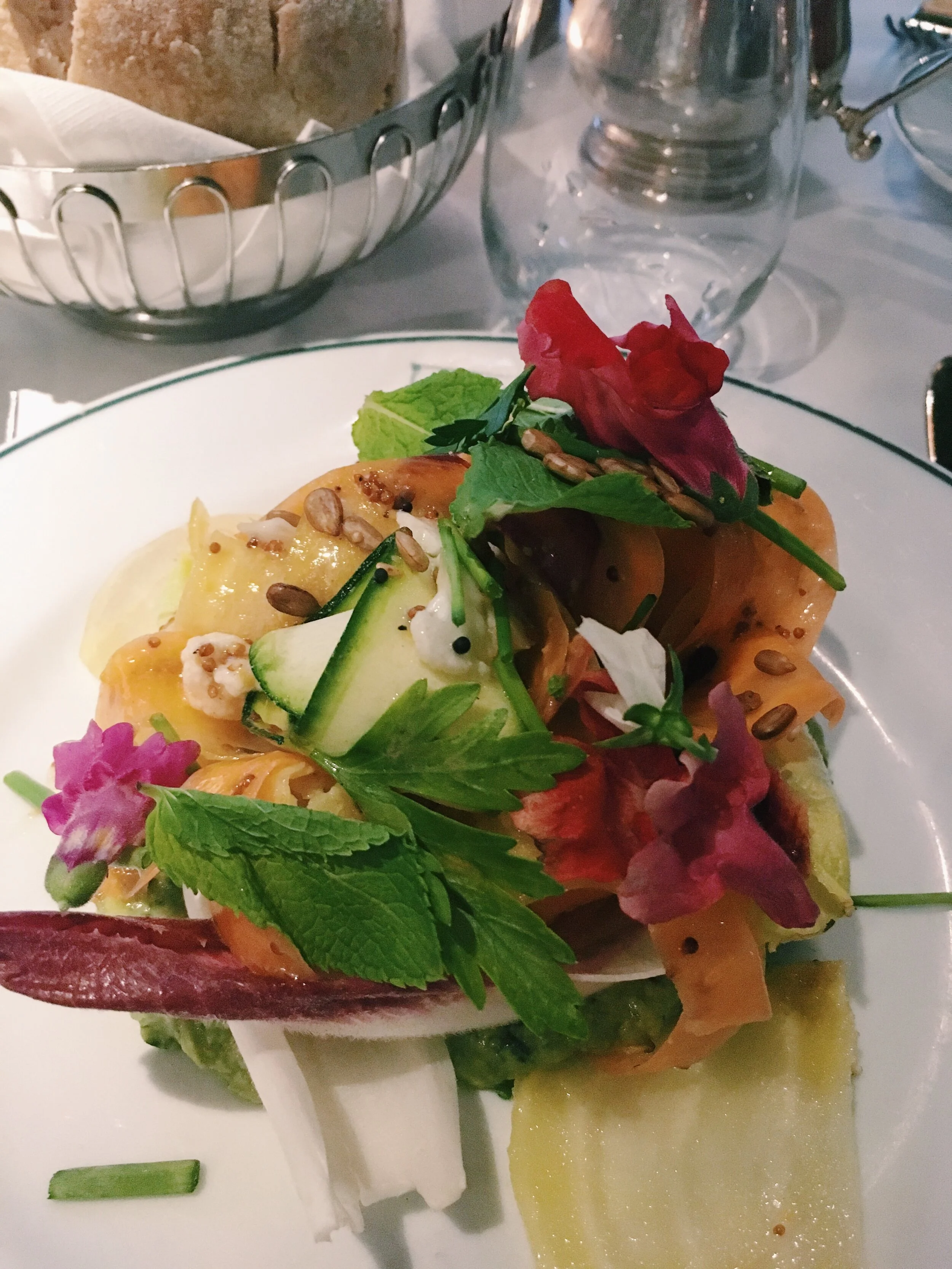 I ordered the Rainbow Salad + Lavender Jasmin tea