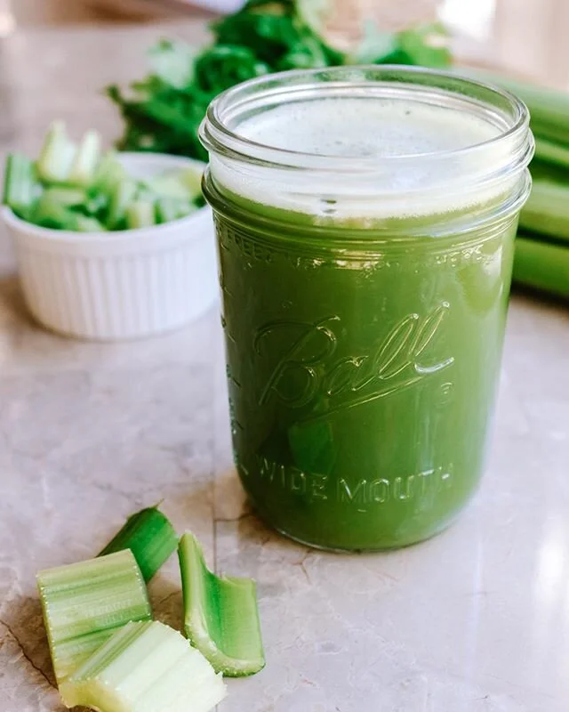 CELERY JUICE 💚

Celery juice is alkalizing, enzyme-rich, electrolyte-enhancing, liver-repairing, blood-sugar-balancing, antiseptic, and more. -

Celery juice is teeming with powerful anti-inflammatory properties. This means it&rsquo;s highly benefic