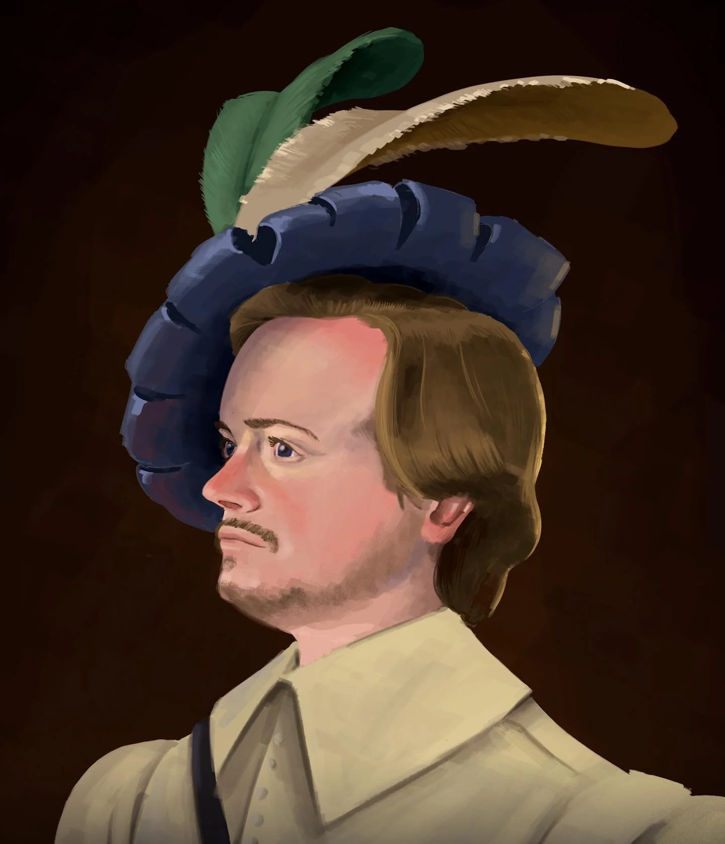 You know when you haven&rsquo;t made art for yourself in ages then the first thing you paint is a random reference from a back pocket stream. #digitalart #illustration #portrait #artistsoninstagram #backpocket