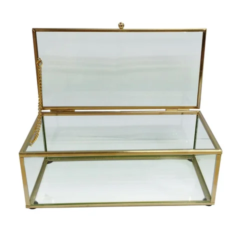 Glass trinket box - gold Price: $5.00 Qty: 2