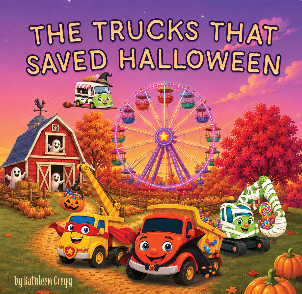 The Trucks That Saved Halloween: A Not-So-Spooky Halloween Book for Kids Who Love Trucks