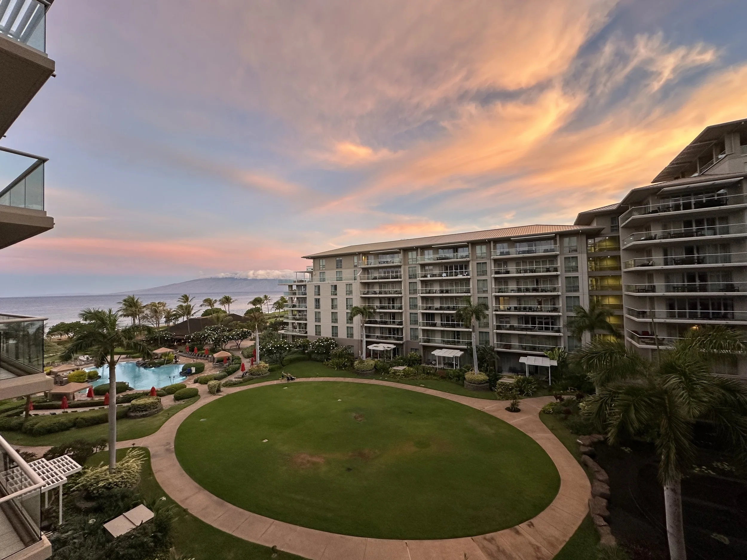 Pink Hawaiian Sunset in Maui In October at Honua Kai