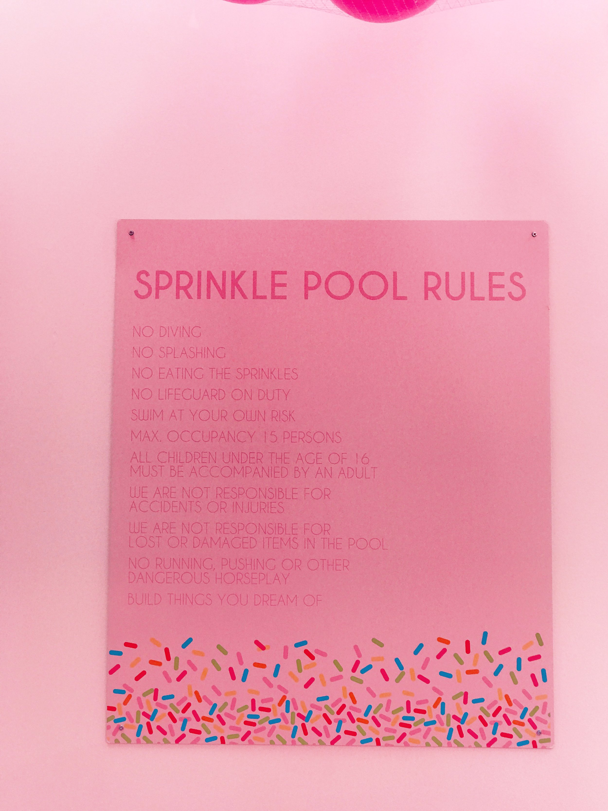 Ice Cream Museum Los Angeles Sprinkle Pool Rules