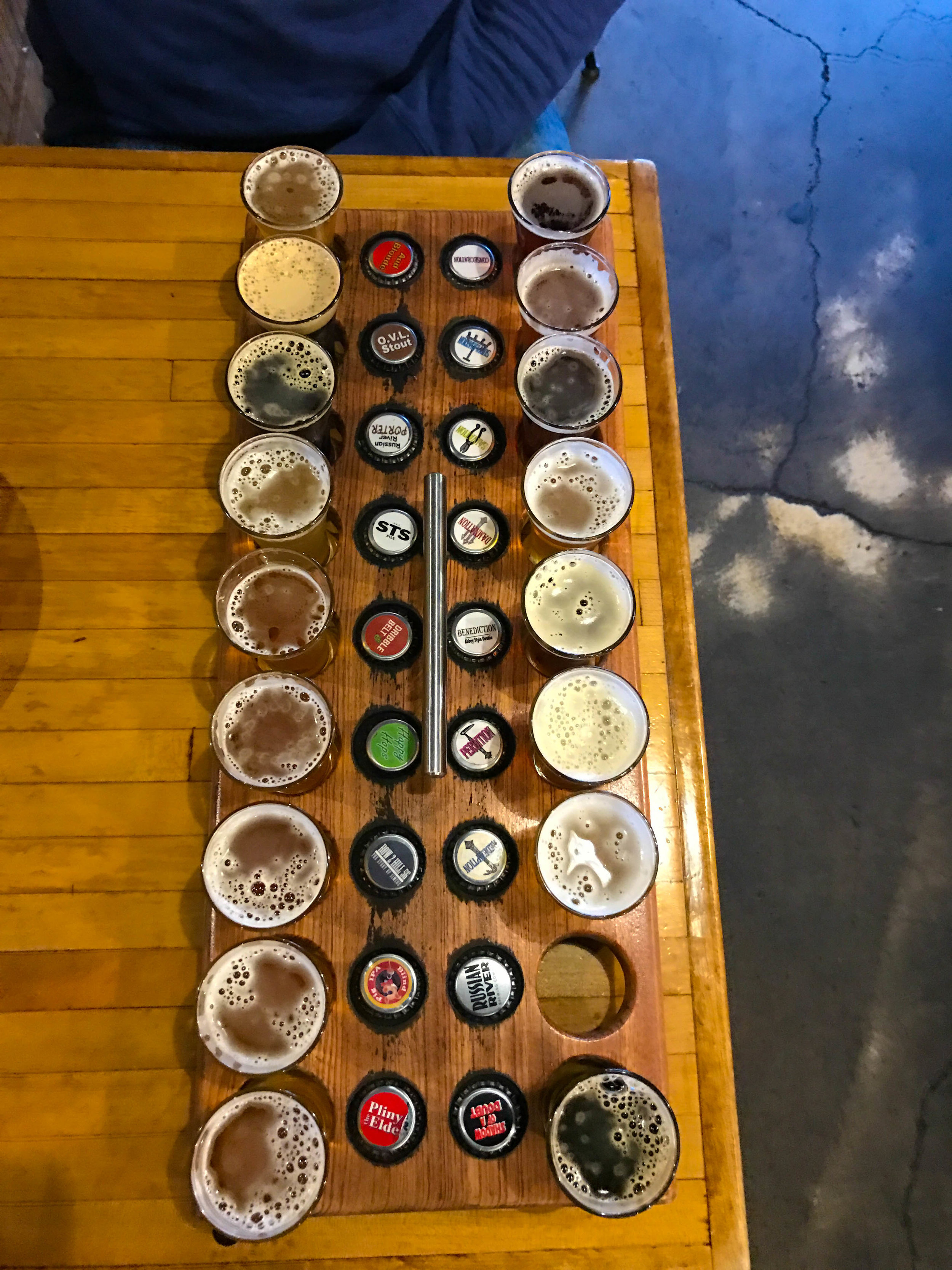 Russian River Brewery Tasters