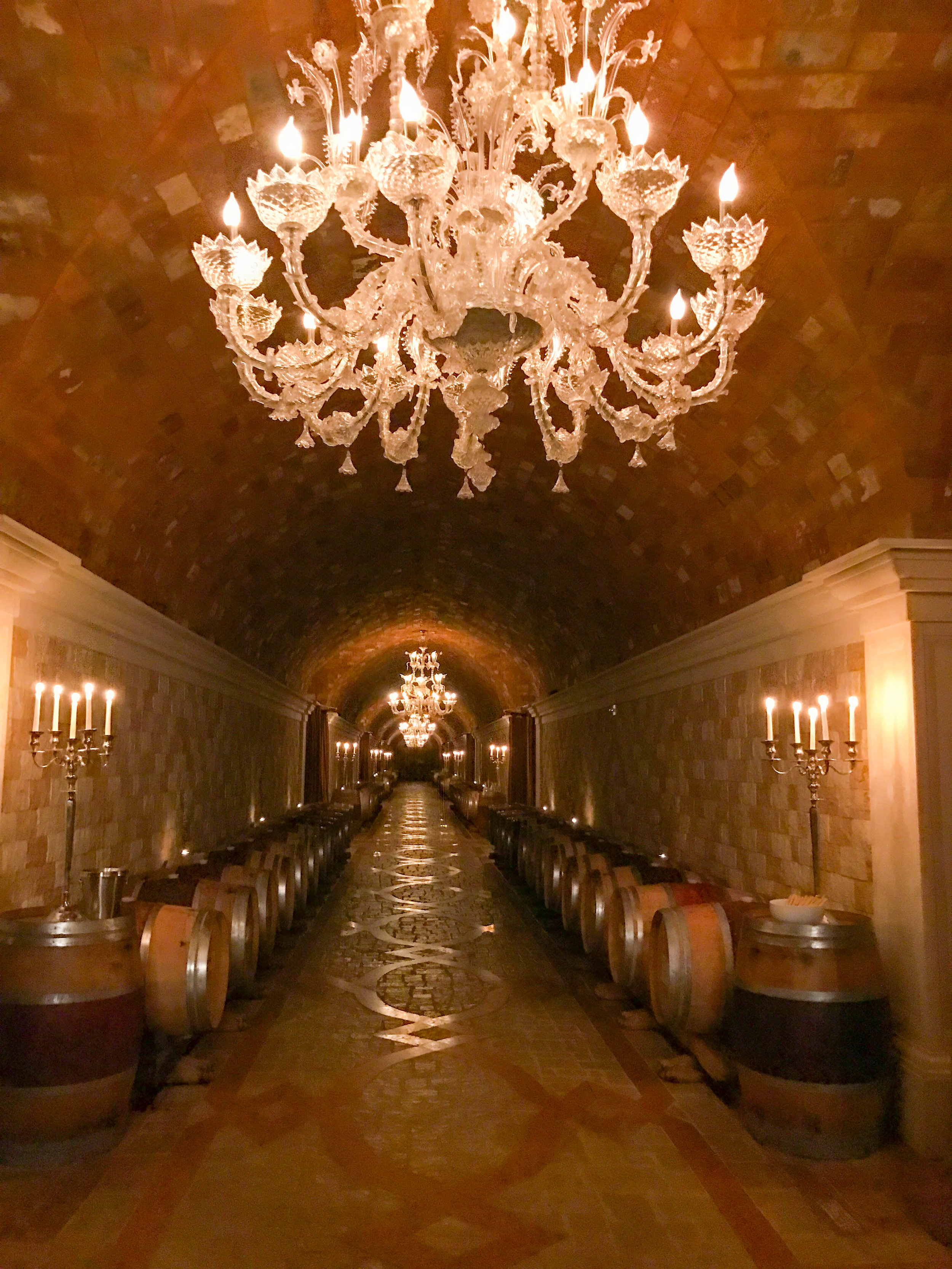 Del Dotto Venetian Estate Winery - cave chandelier