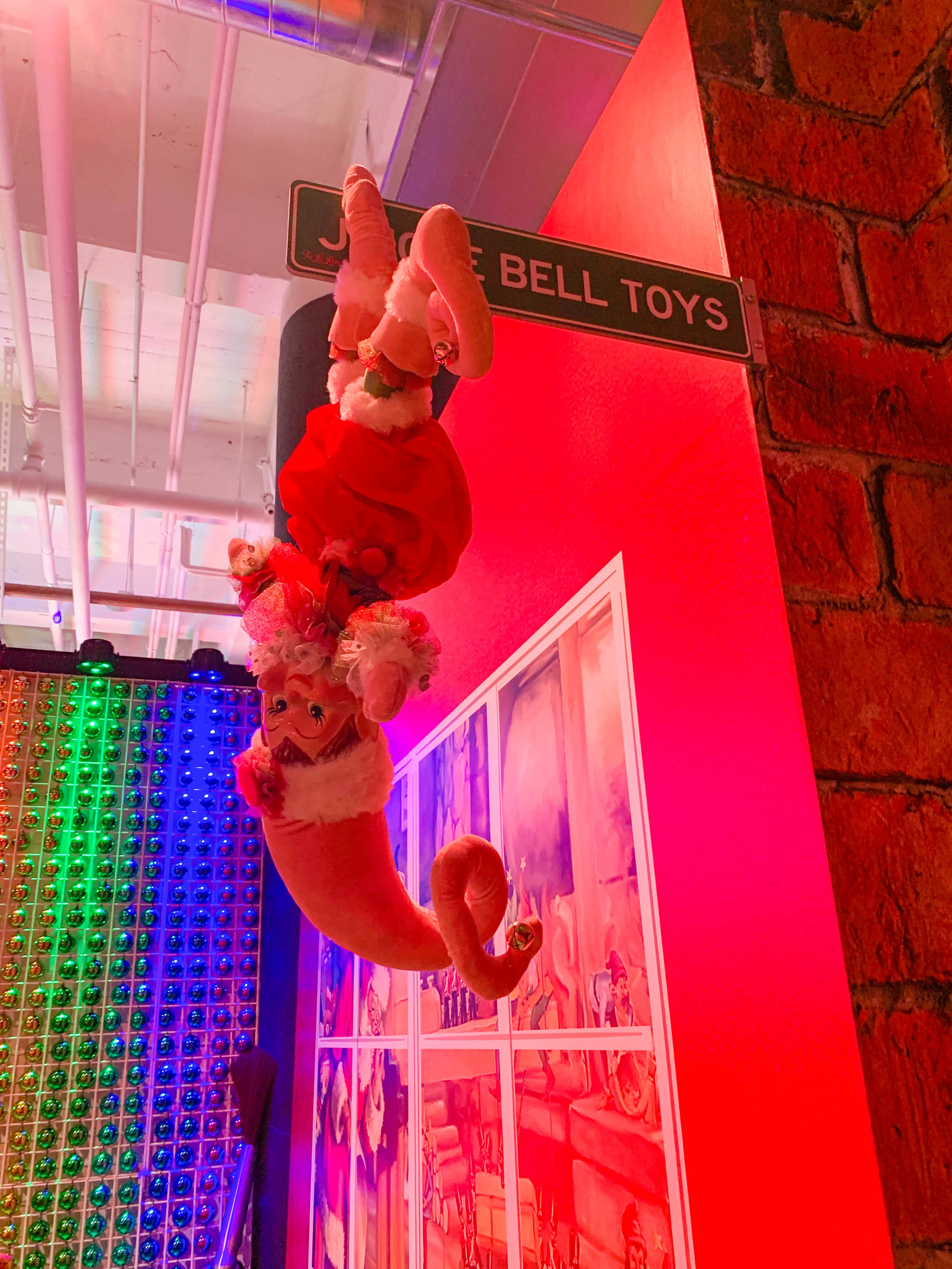 Fa la land - Christmas Pop-up in Downtown LA Naughty or Nice Room - Upside Downs Elf