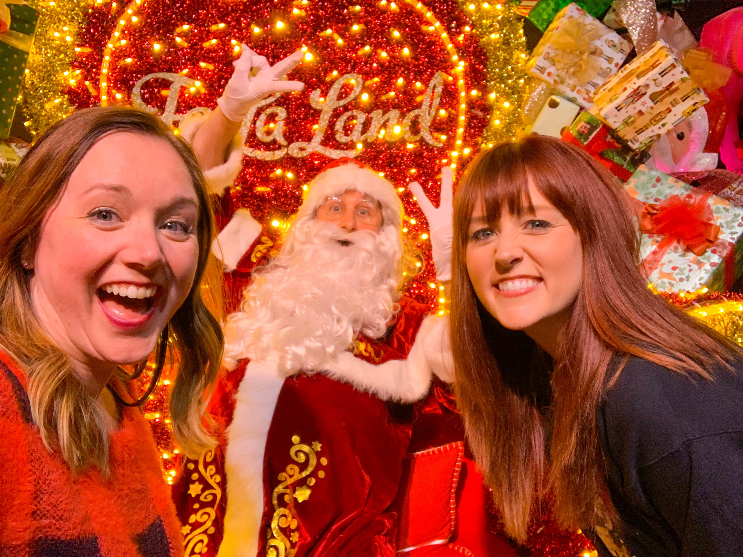 Fa La Land Downtown Los Angeles - Santa Selfie