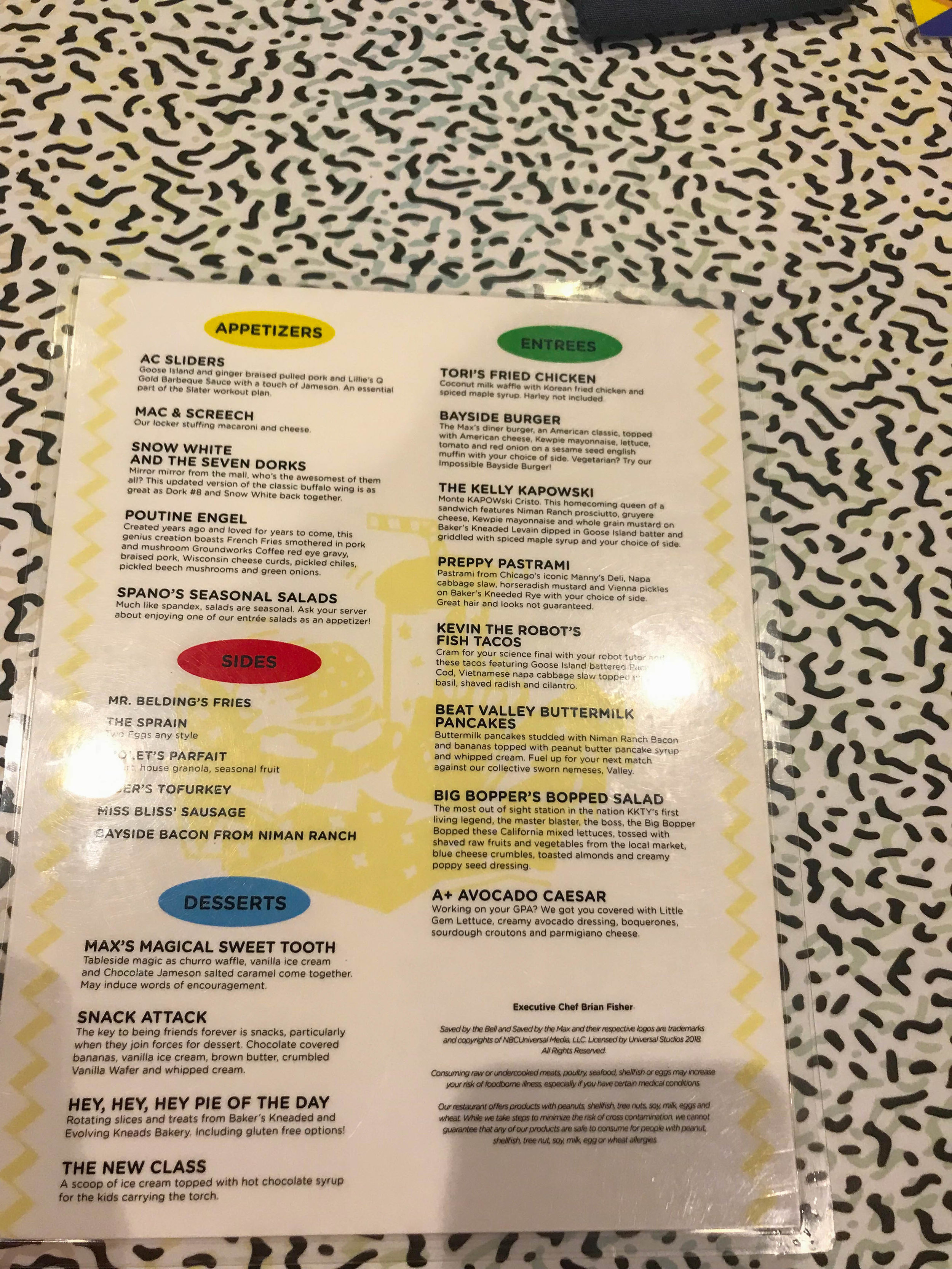 Saved By the Max - Saved by the Bell Pop-up Menu
