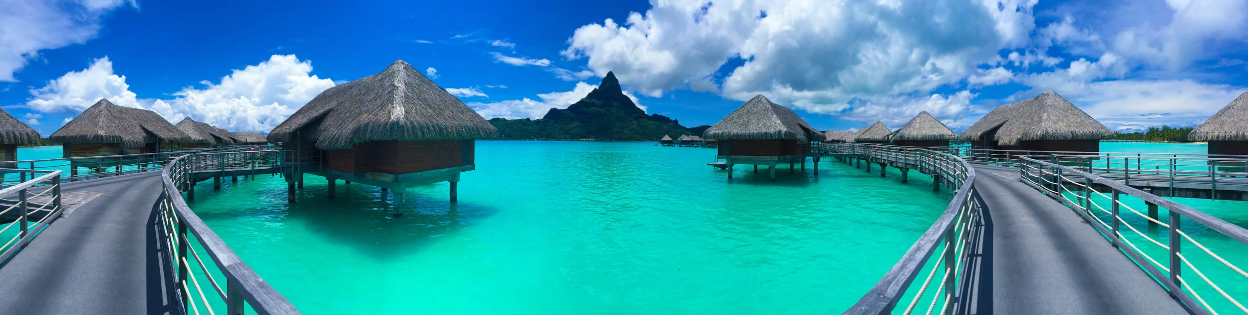 Walking to our overwater bungalow