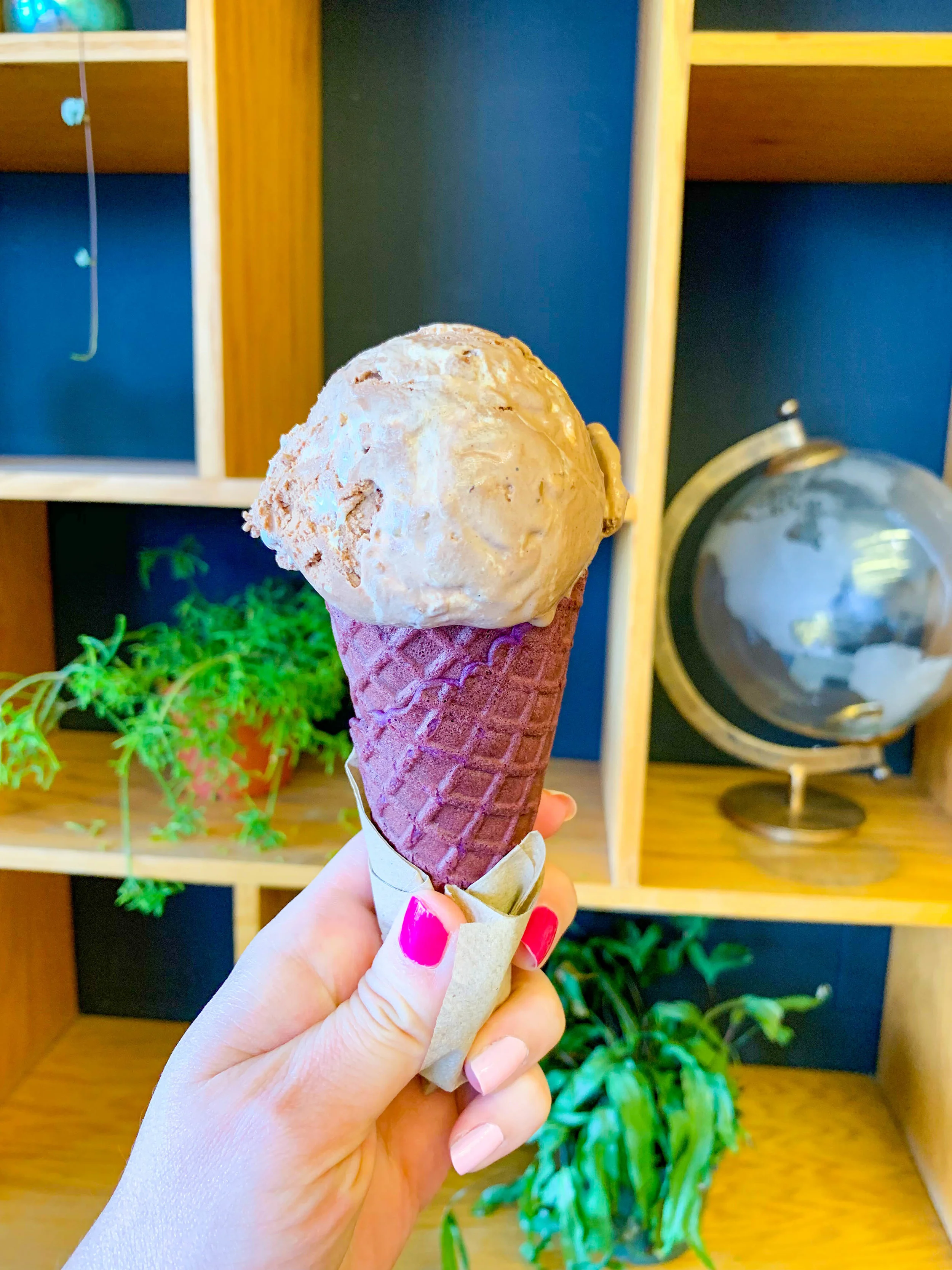 DOTHROCKY ROAD - Alderwood smoked sea salt dark chocolate ice cream, with trails of housemade vanilla bean marshmallow creme + smoked almonds.