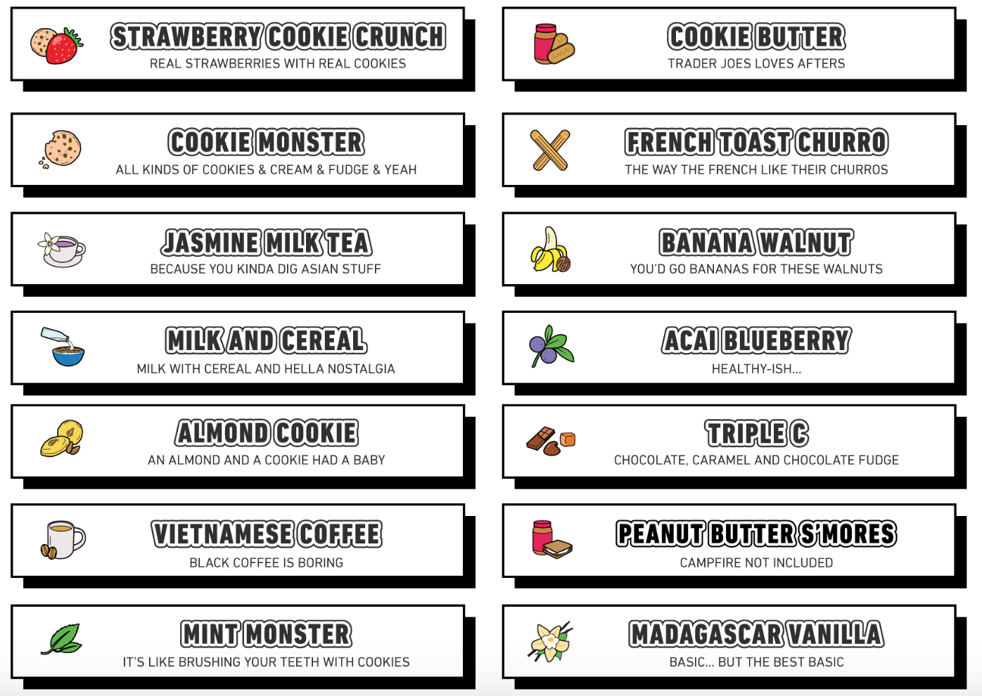 Afters Ice Cream Flavors