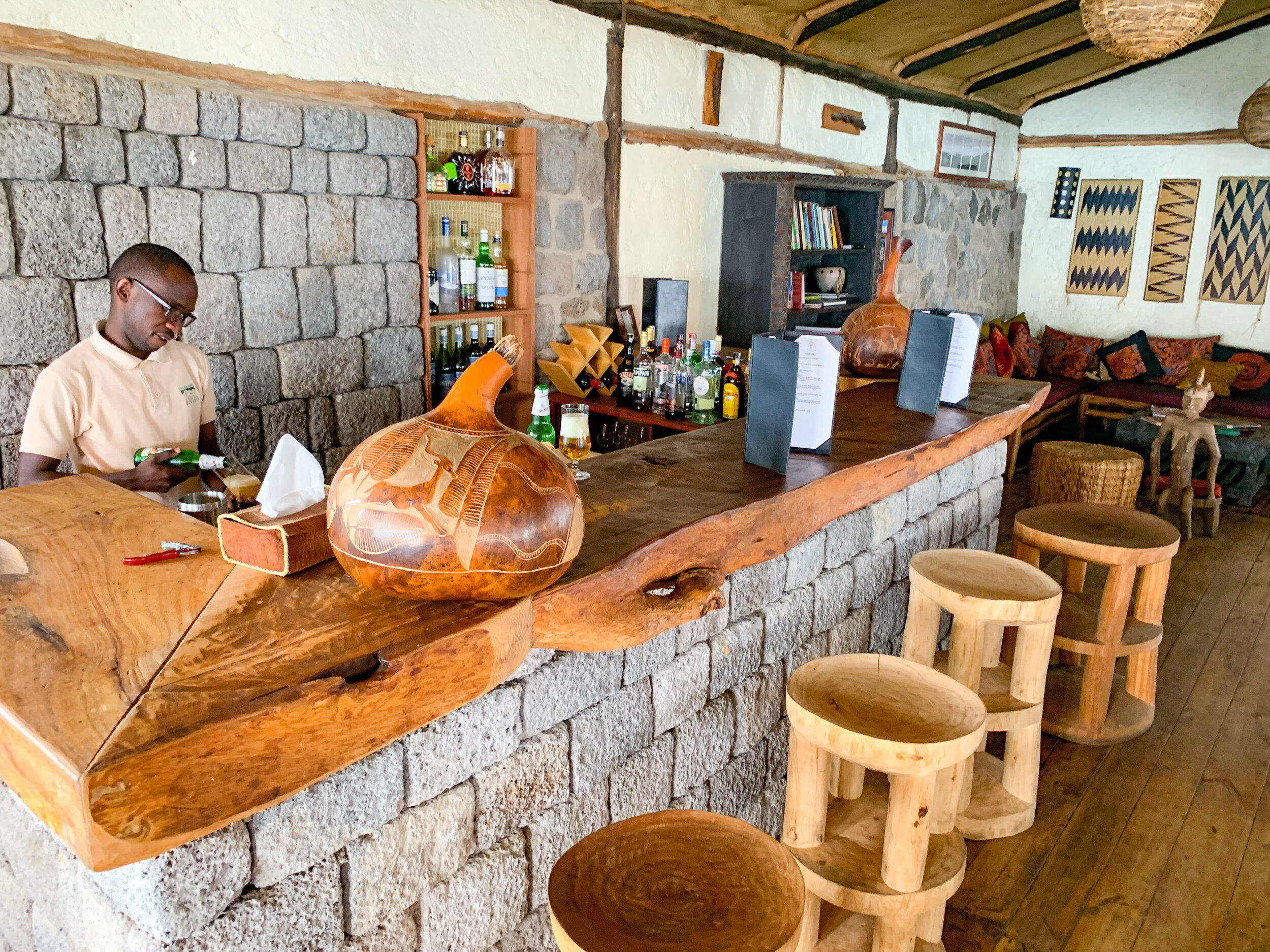 Virunga Lodge - main lodge Bar