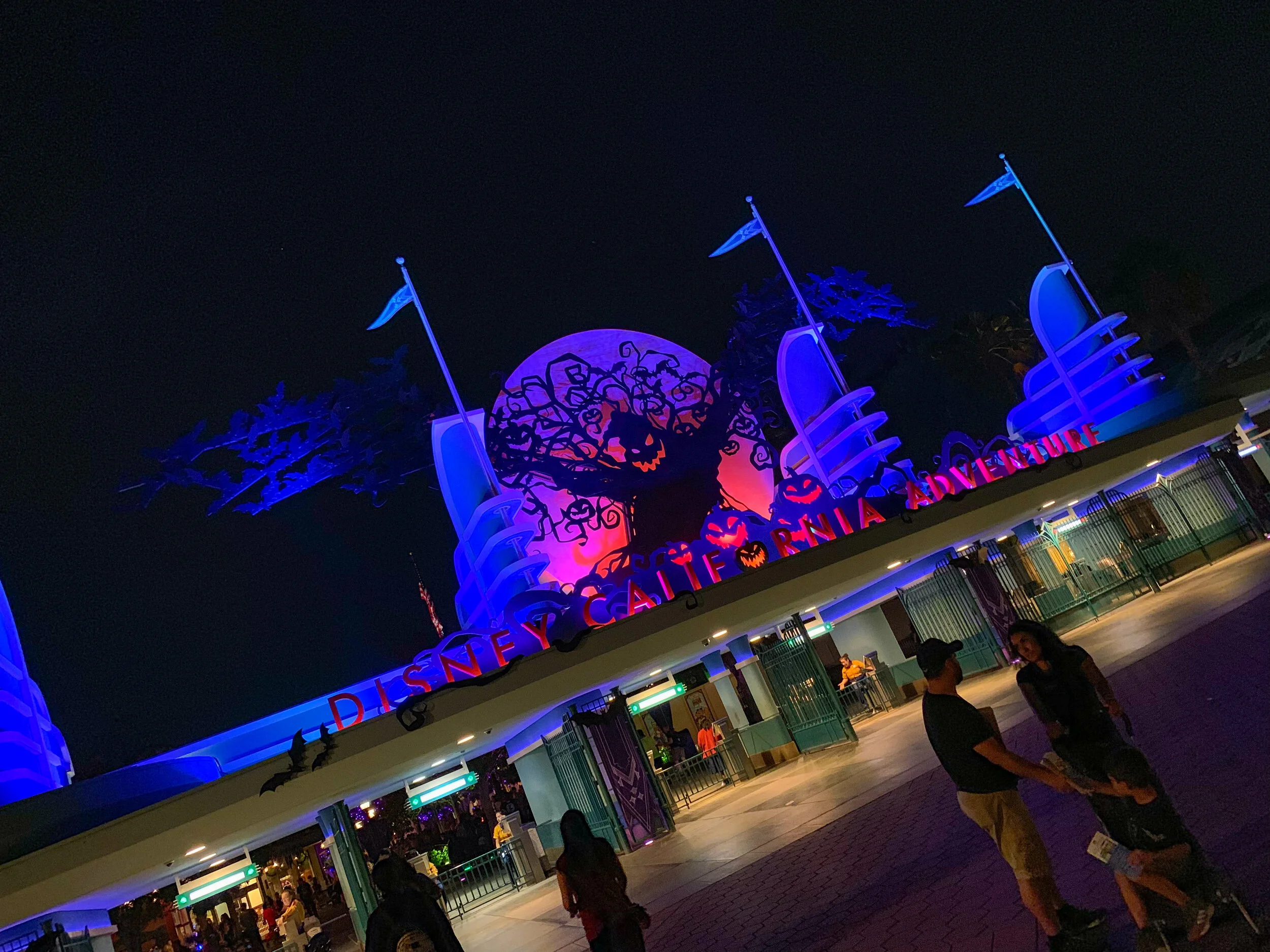 CALIFORNIA ADVENTURE Halloween Time MAIN ENTRANCE NIGHTTIME